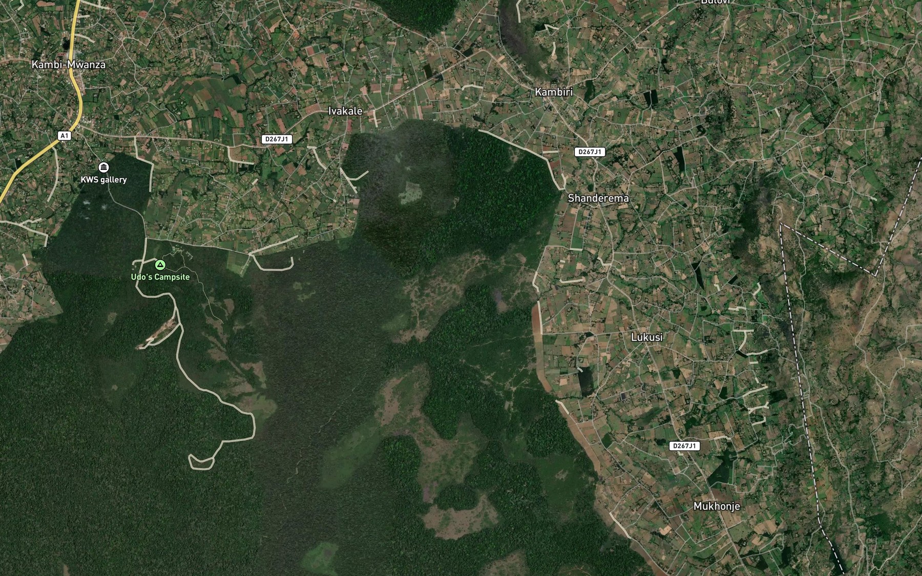 Satellite map of the Nanugo