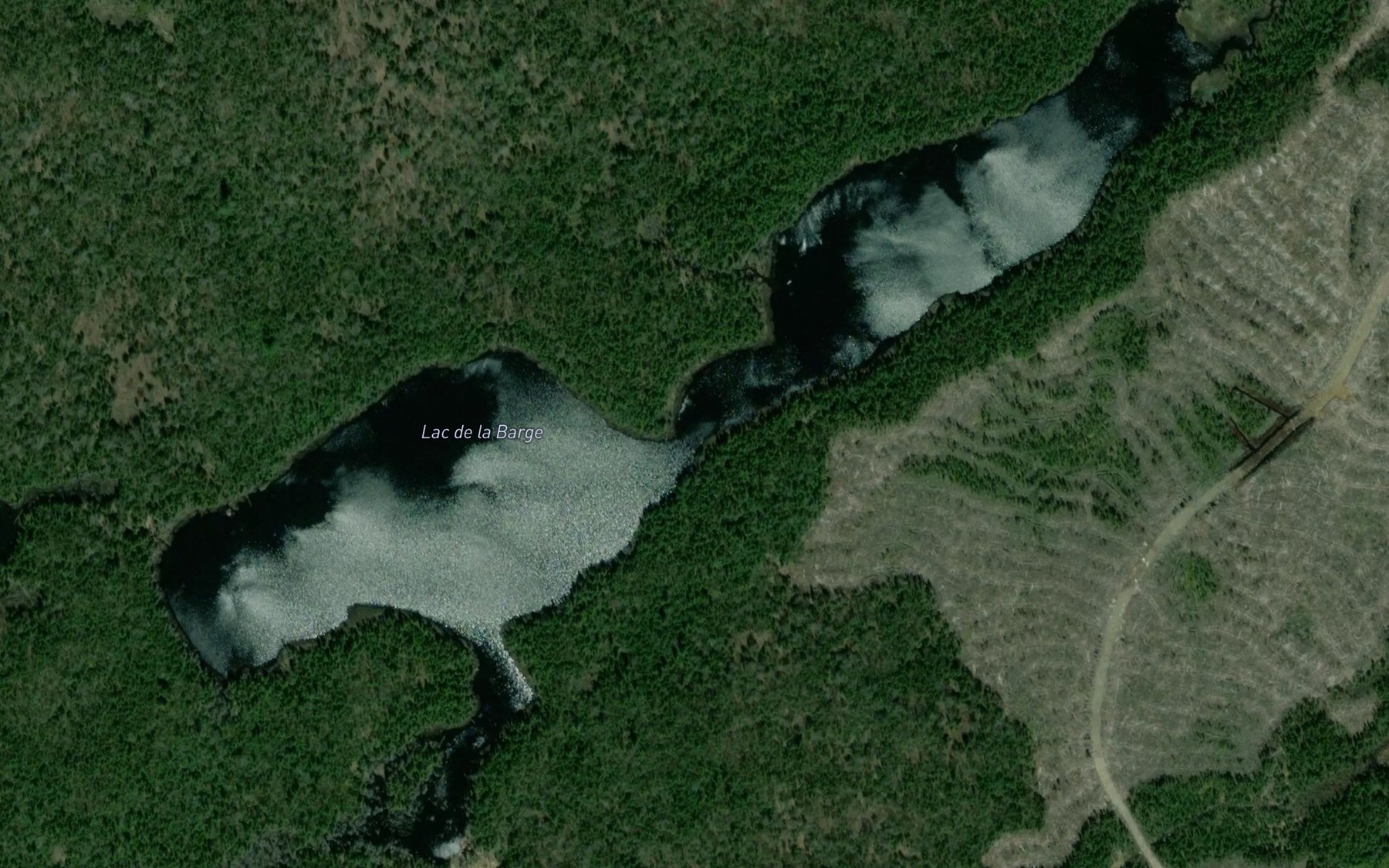 Satellite map of the Lac de la Barge