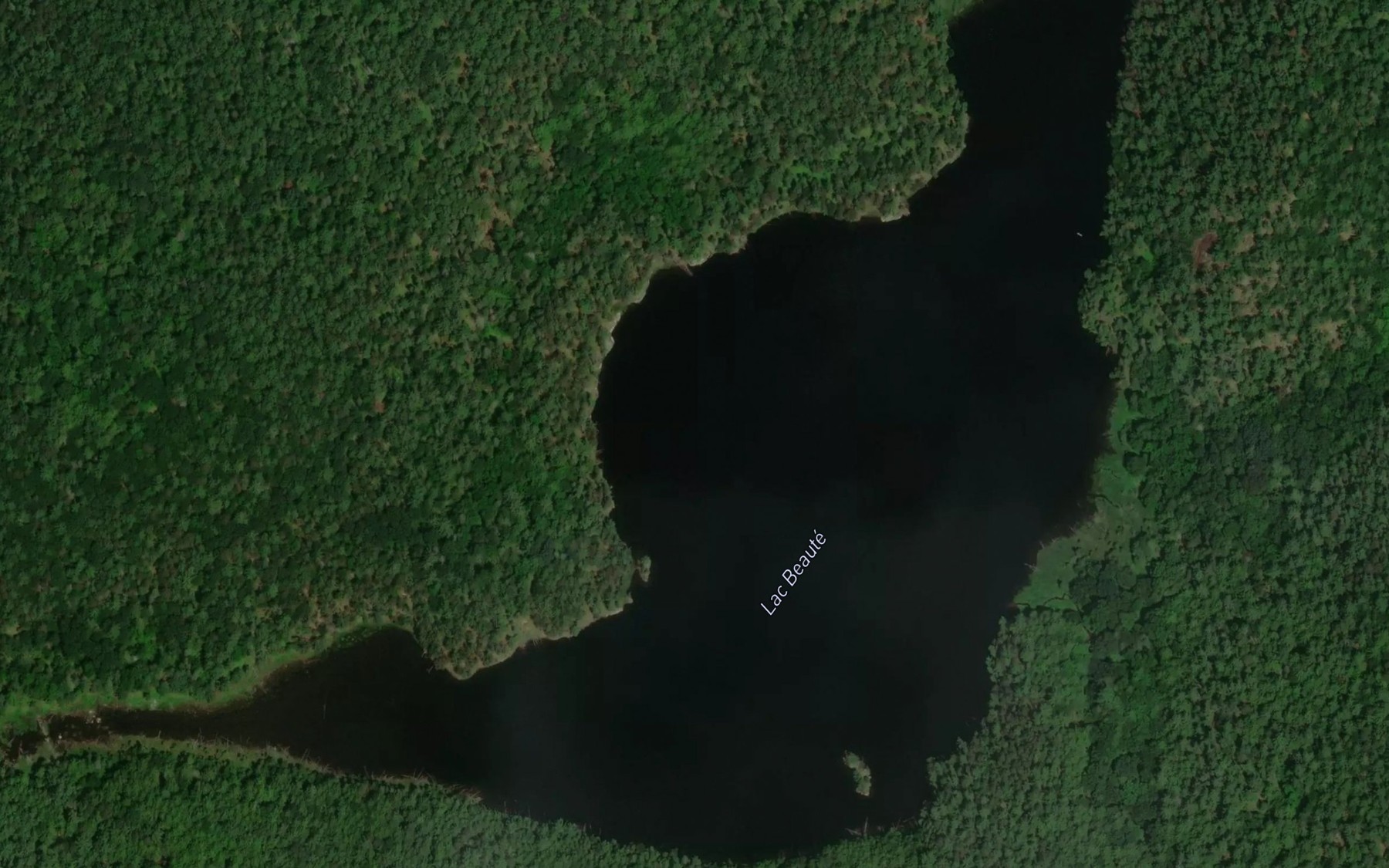 Satellite map of the Lac Beaute