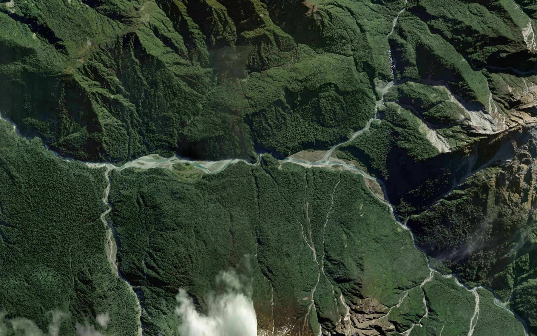 Satellite map of the Pauline Stream
