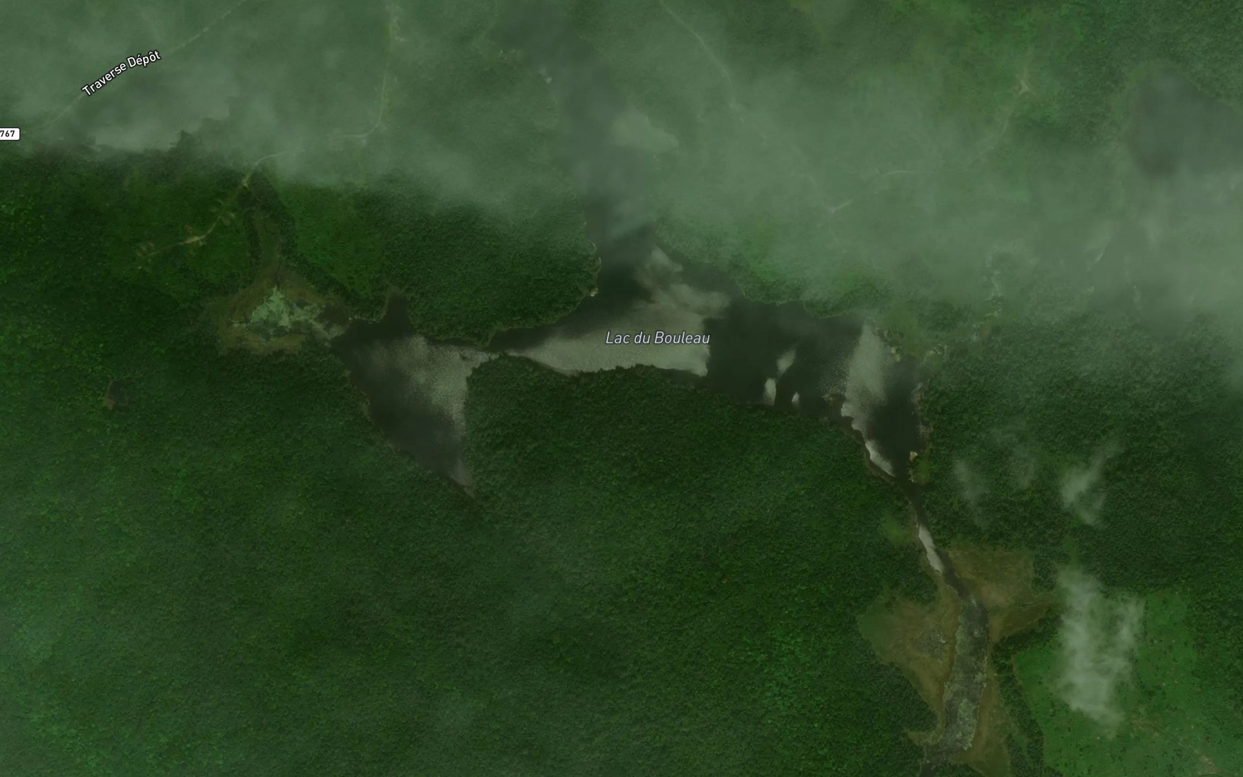 Satellite map of the Lac du Bouleau