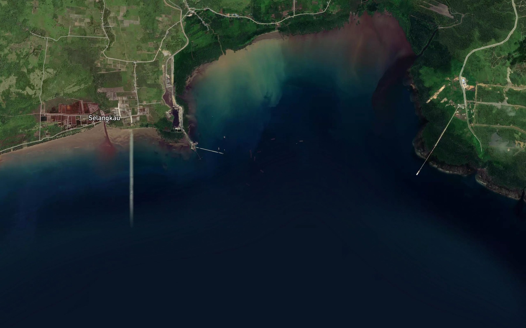 Satellite map of the Teluk Sekubik
