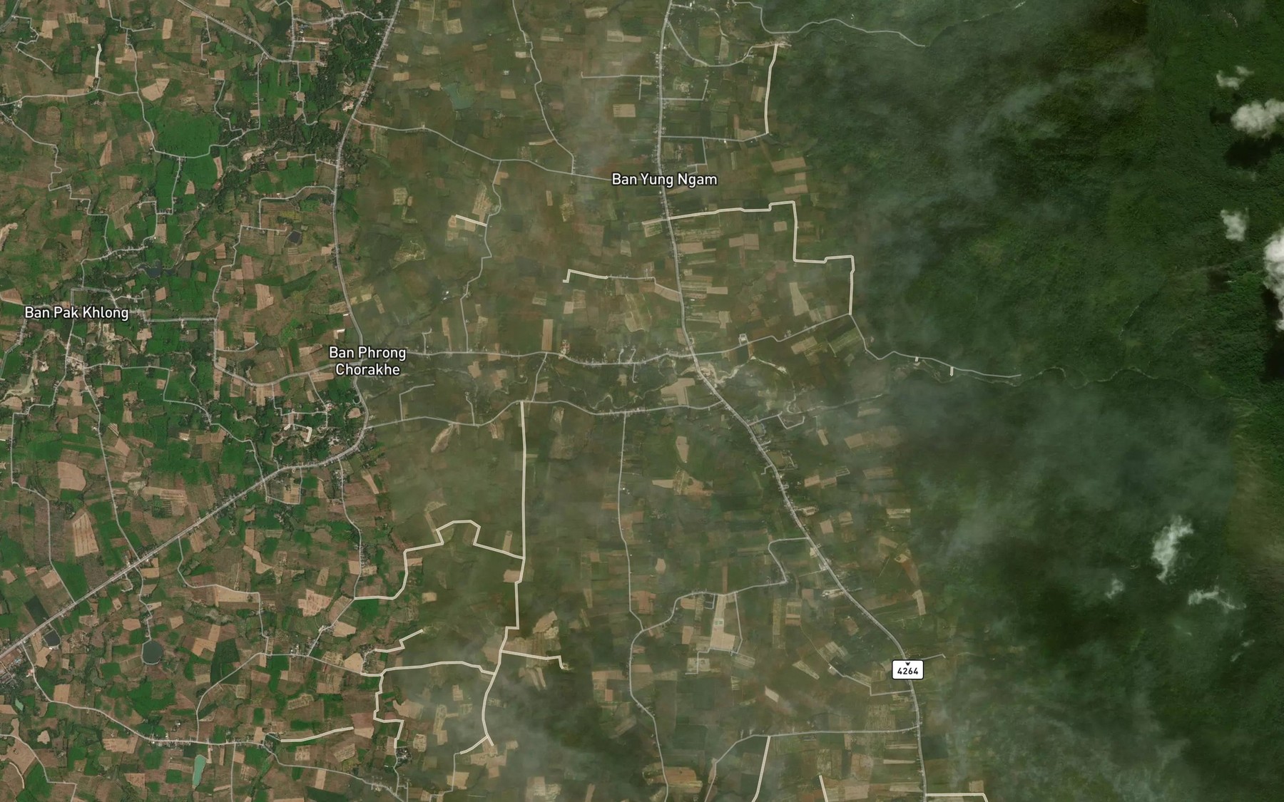 Satellite map of the Khlong Hai Nui