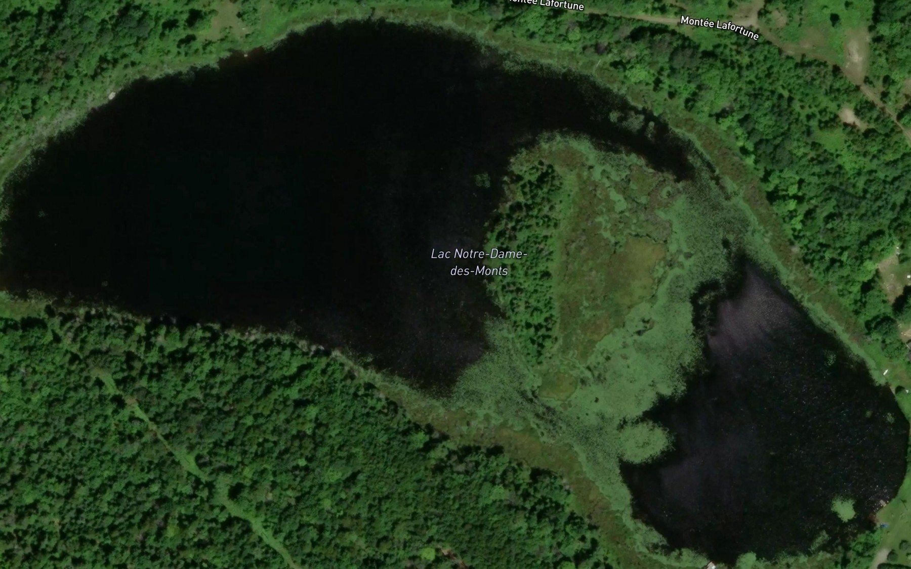 Satellite map of the Lac Notre-Dame-des-Monts