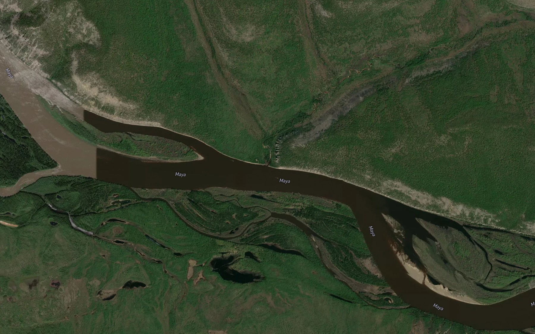 Satellite map of the Serga