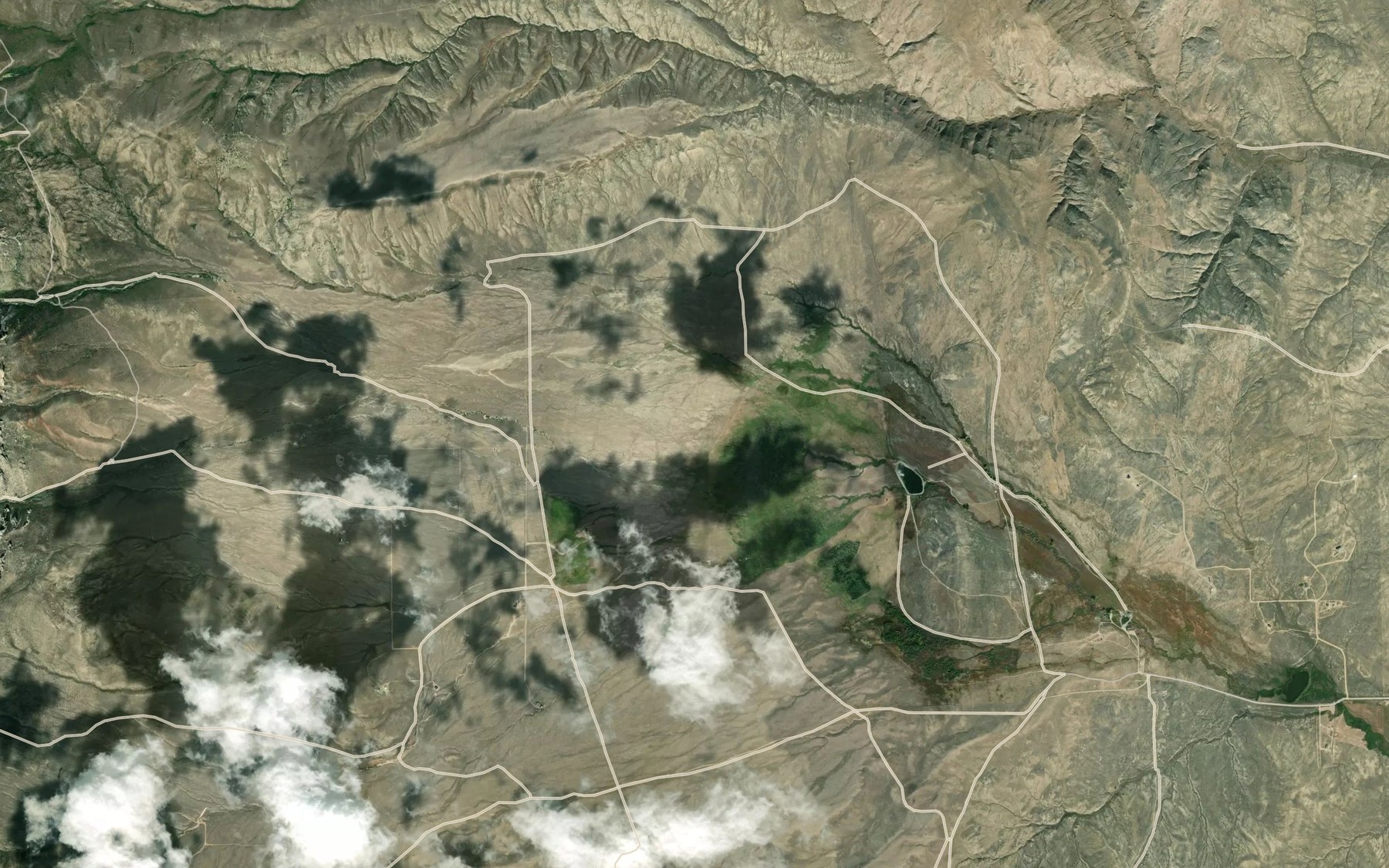 Satellite map of the North Fork Grove Creek