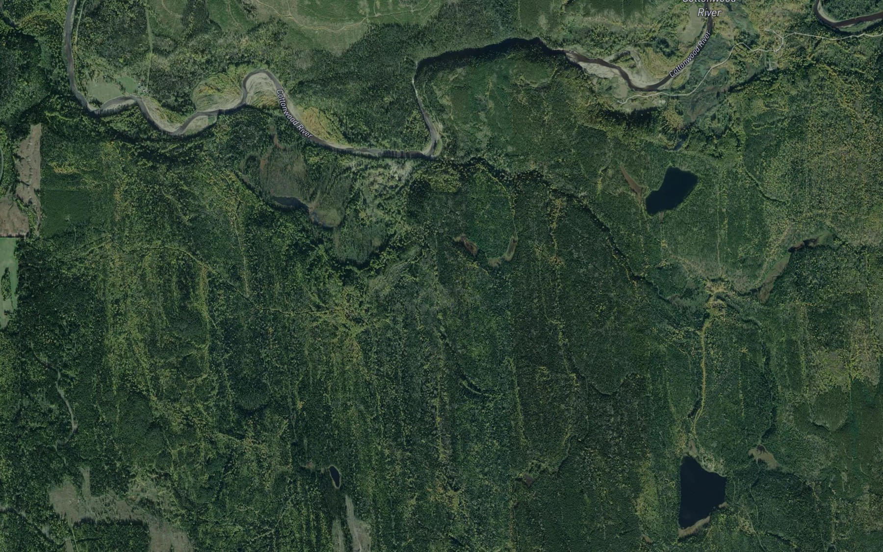 Satellite map of the Frye Creek