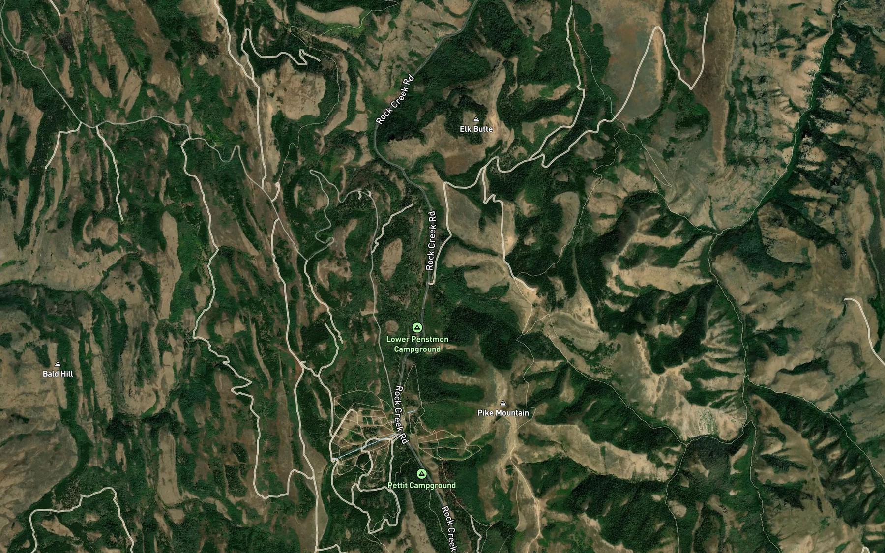 Satellite map of the Elk Butte Spring