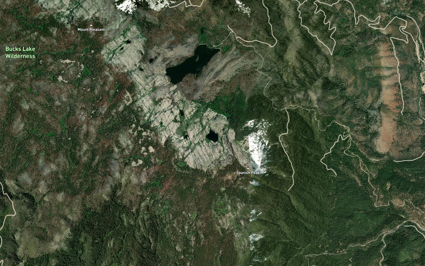 Satellite map of the Gold Lake