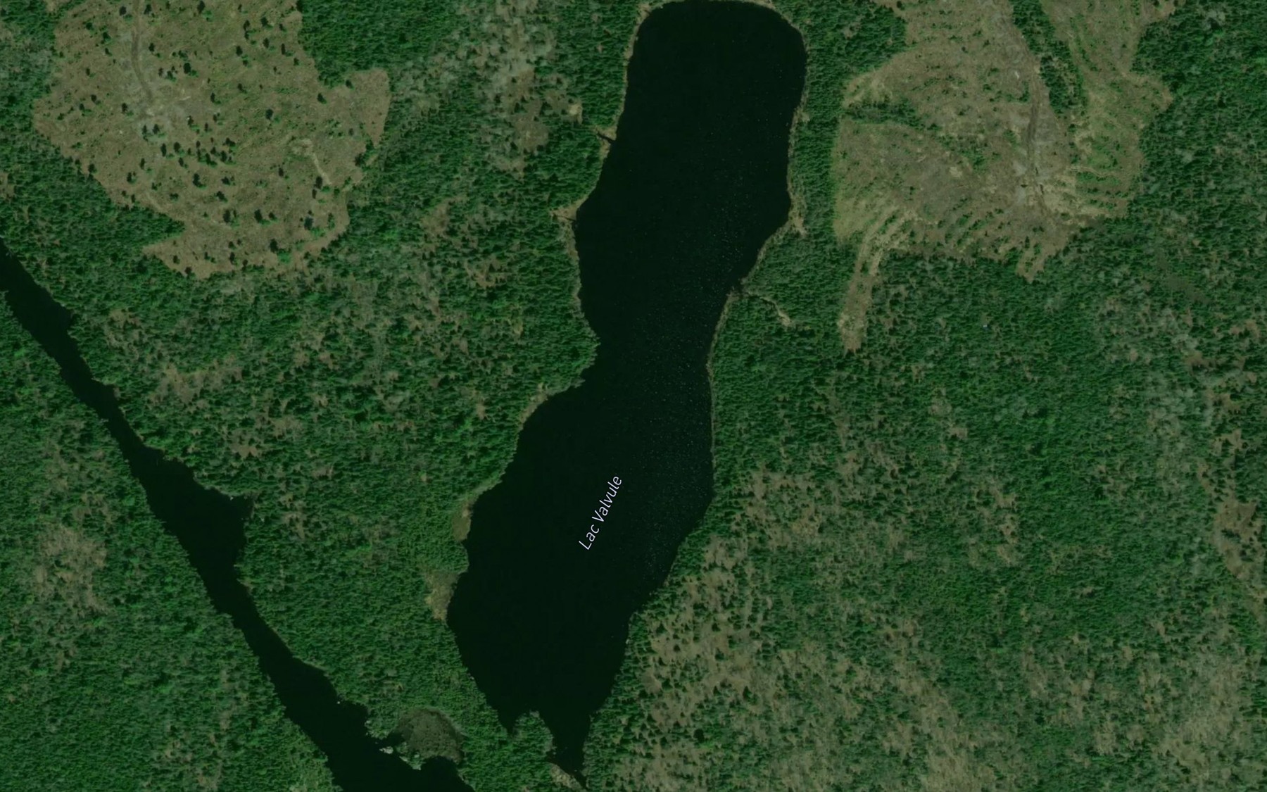Satellite map of the Lac Valvule