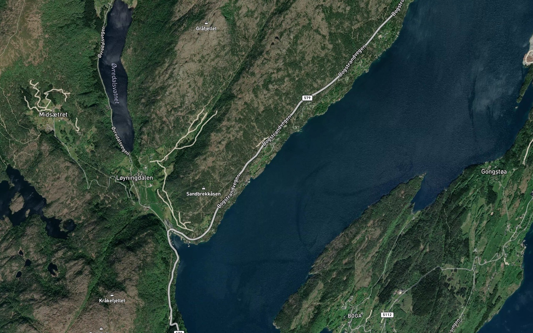 Satellite map of the Hestehola