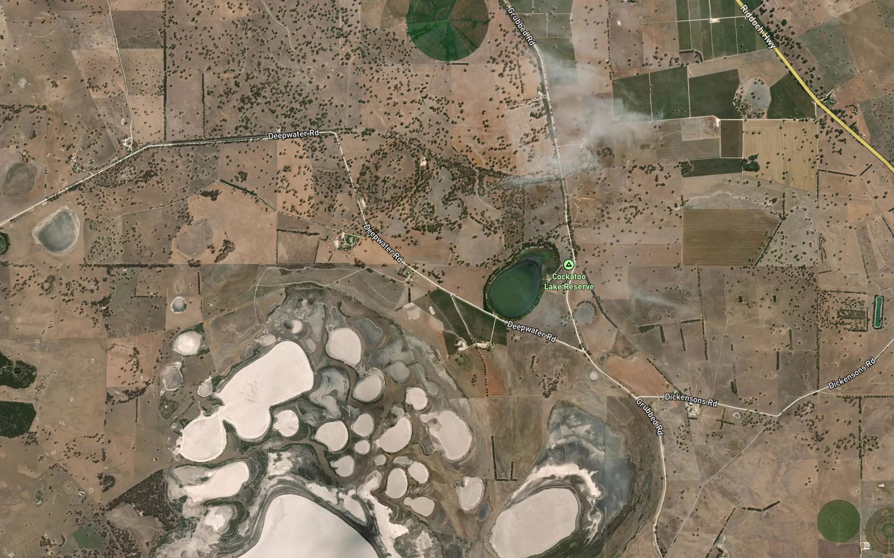 Satellite map of the Morambro Creek