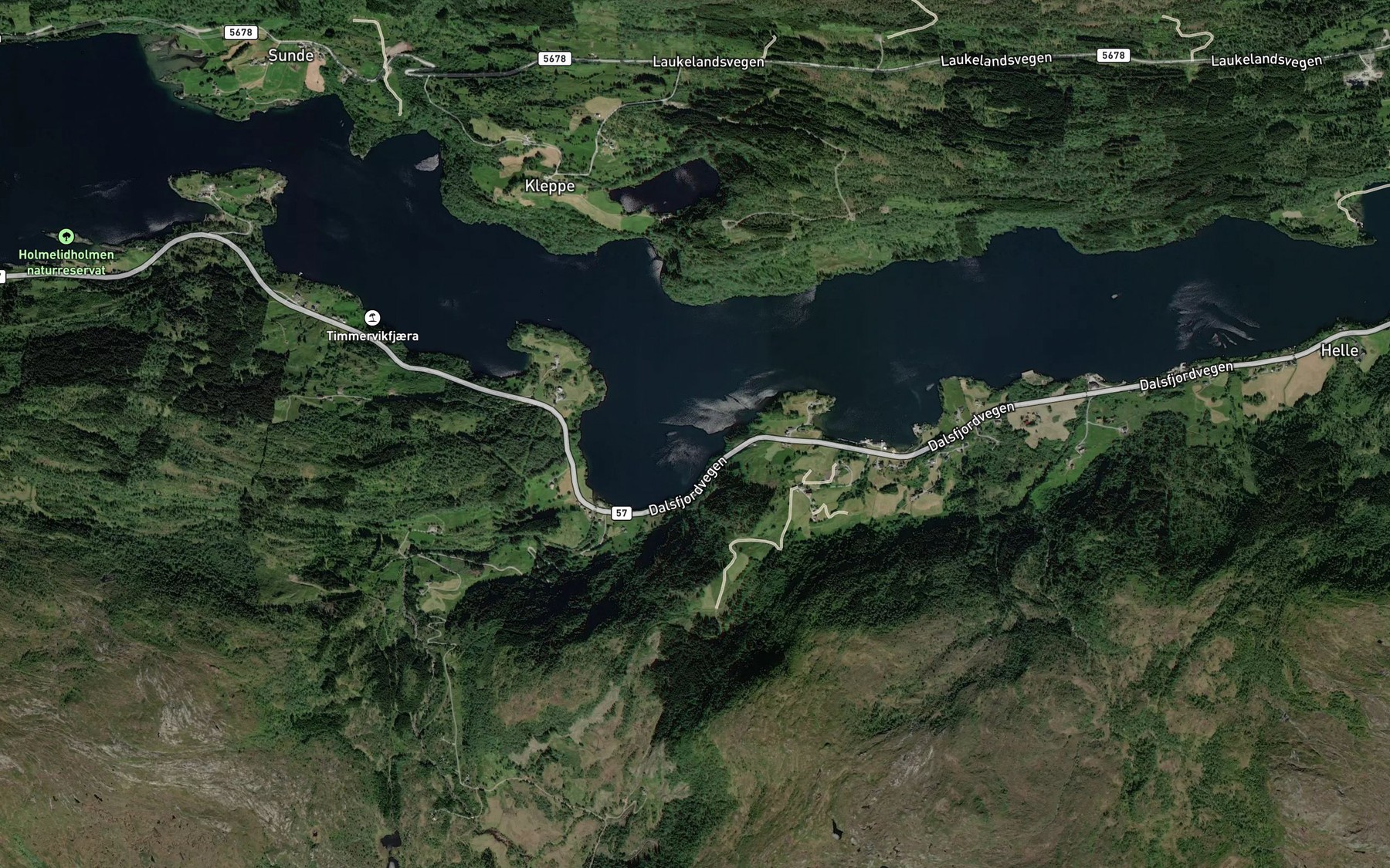 Satellite map of the Ytre Bjorvika