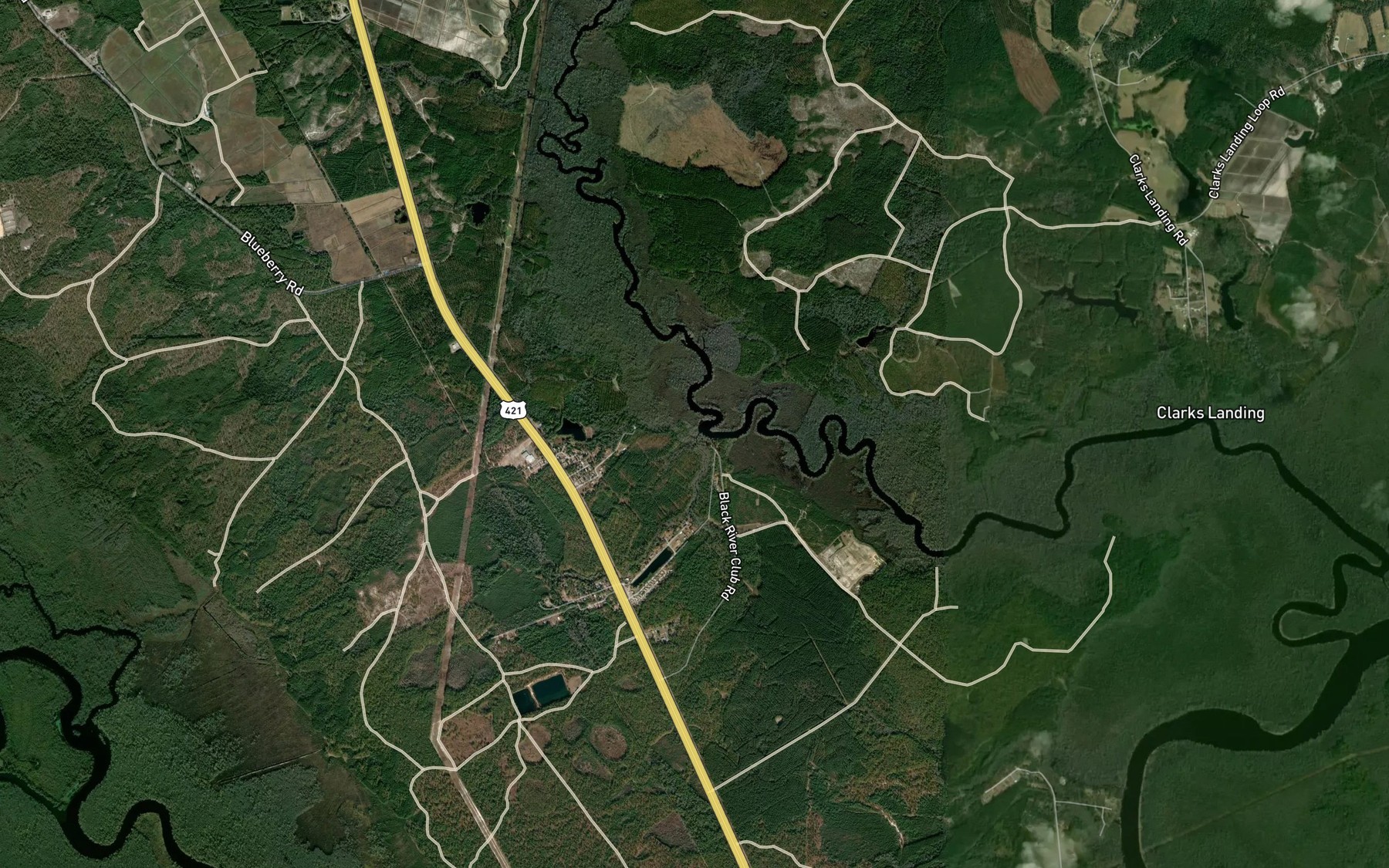 Satellite map of the Mill Creek