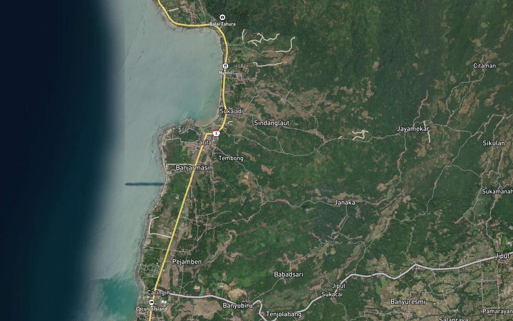 Satellite map of the Ci Ceuri