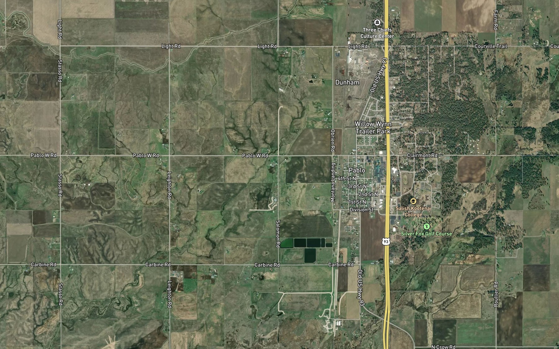 Satellite map of the Pablo 10A Canal