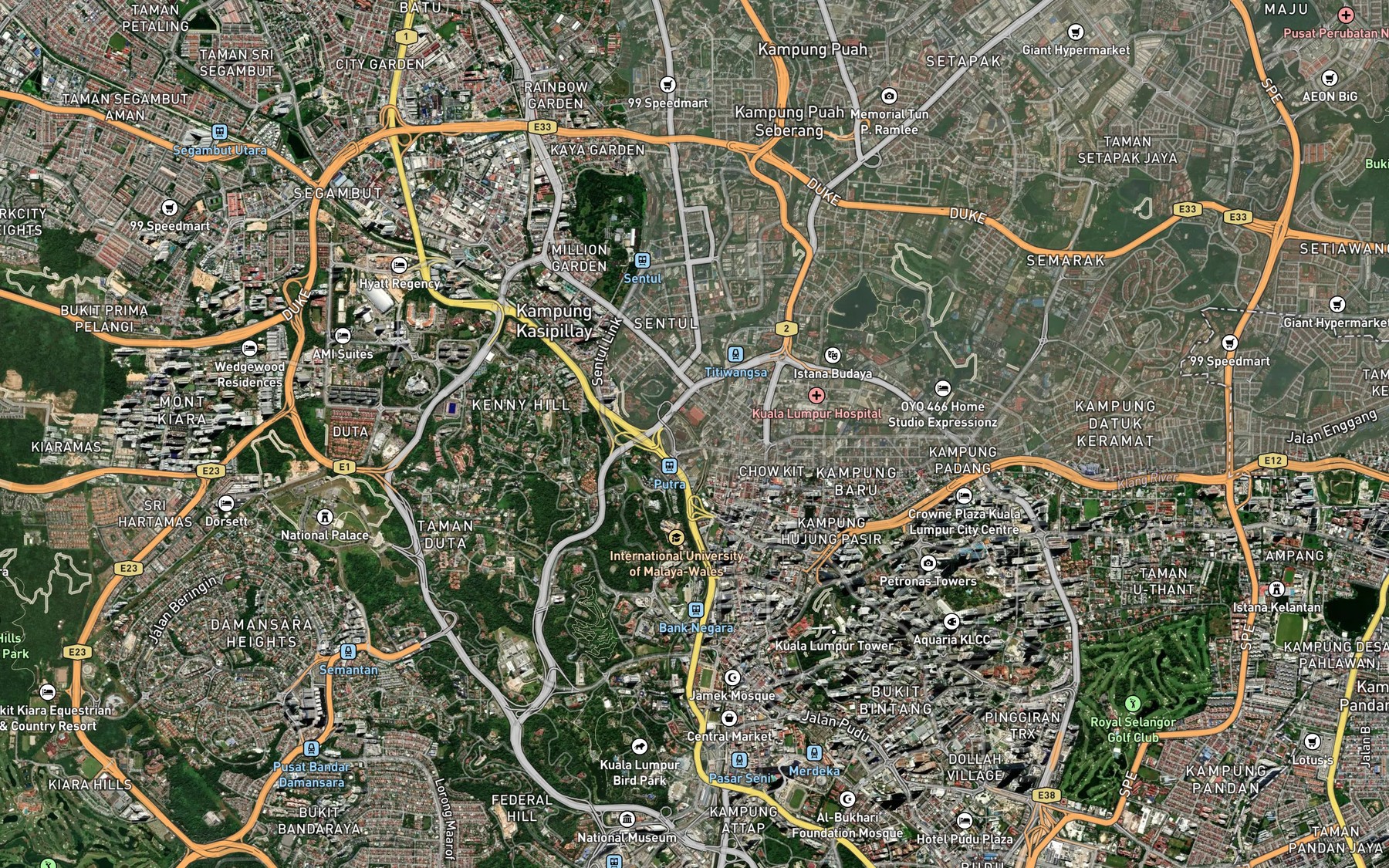 Satellite map of the Sungai Batu