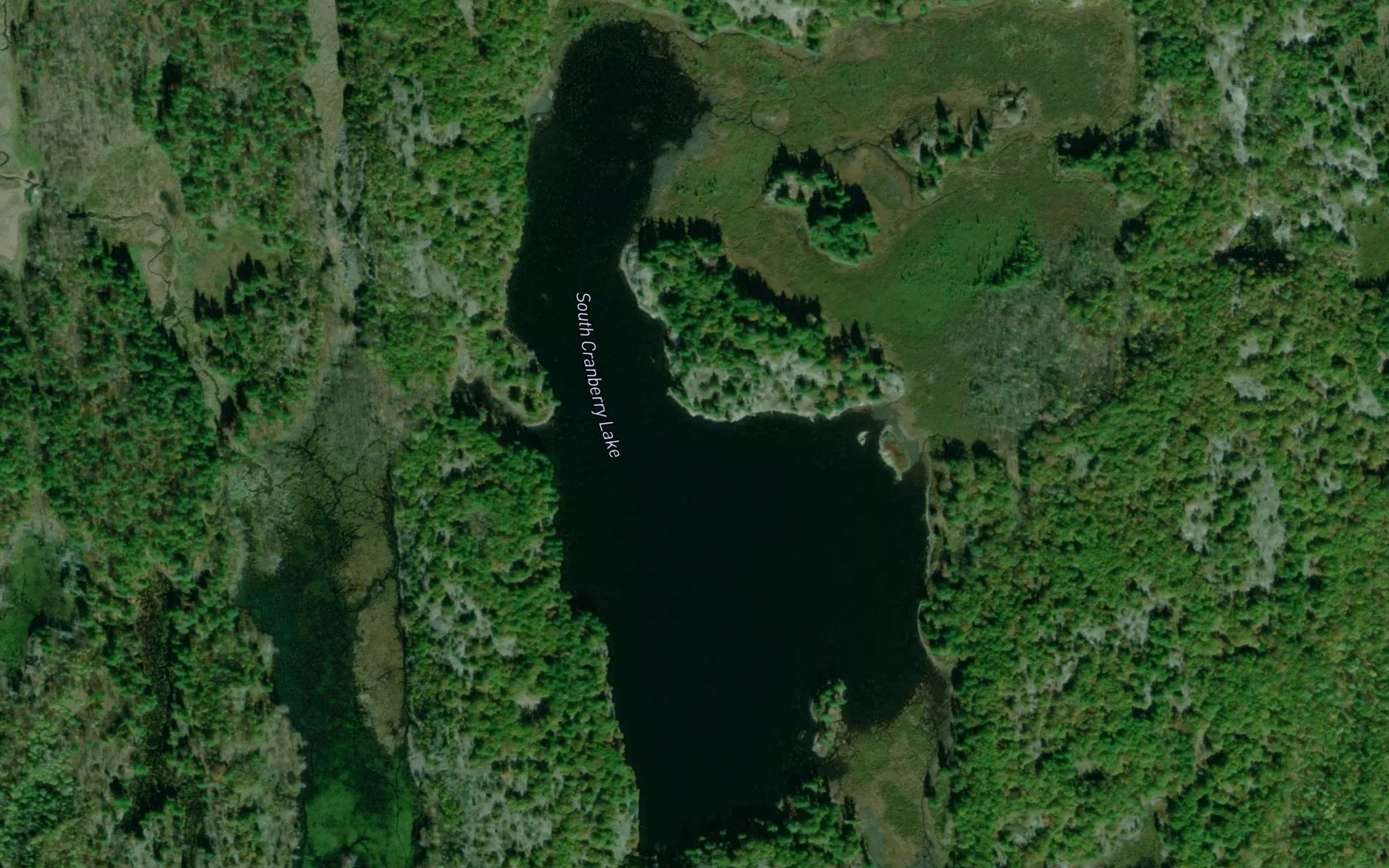 Satellite map of the South Cranberry Lake