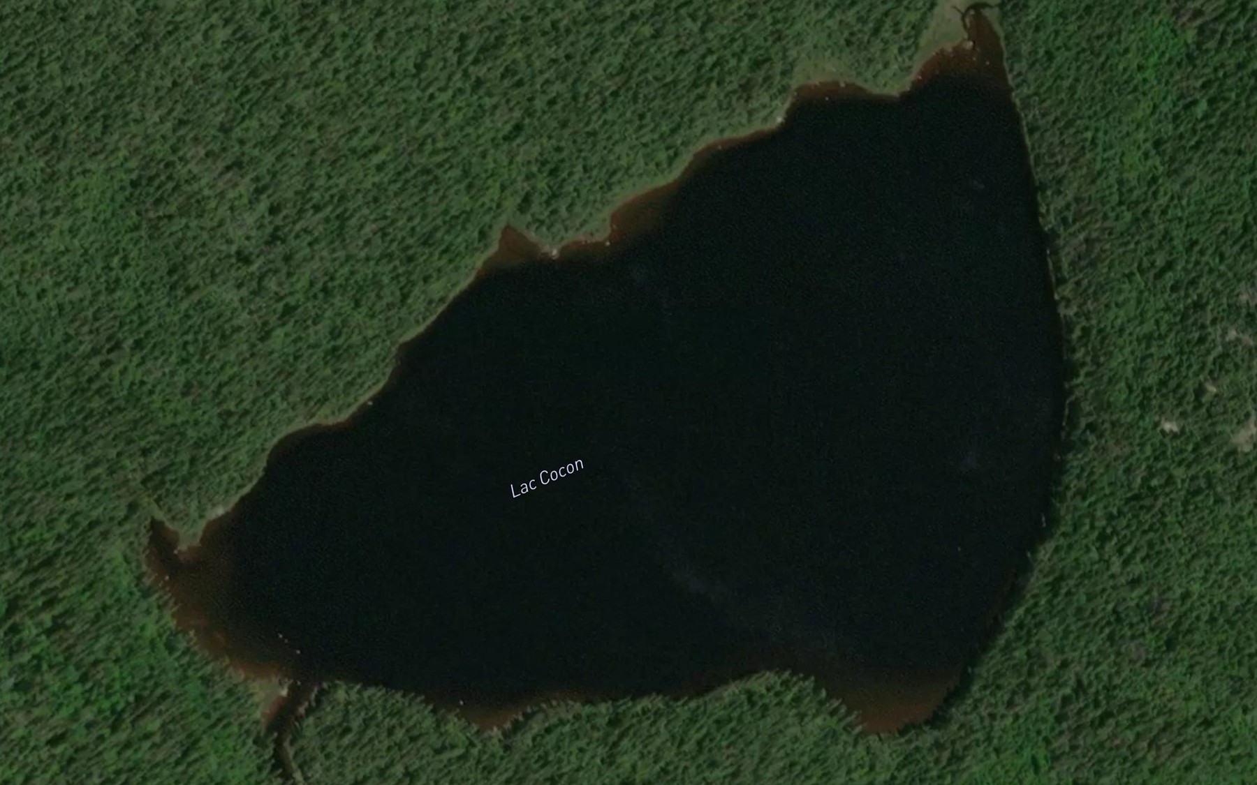 Satellite map of the Lac Cocon