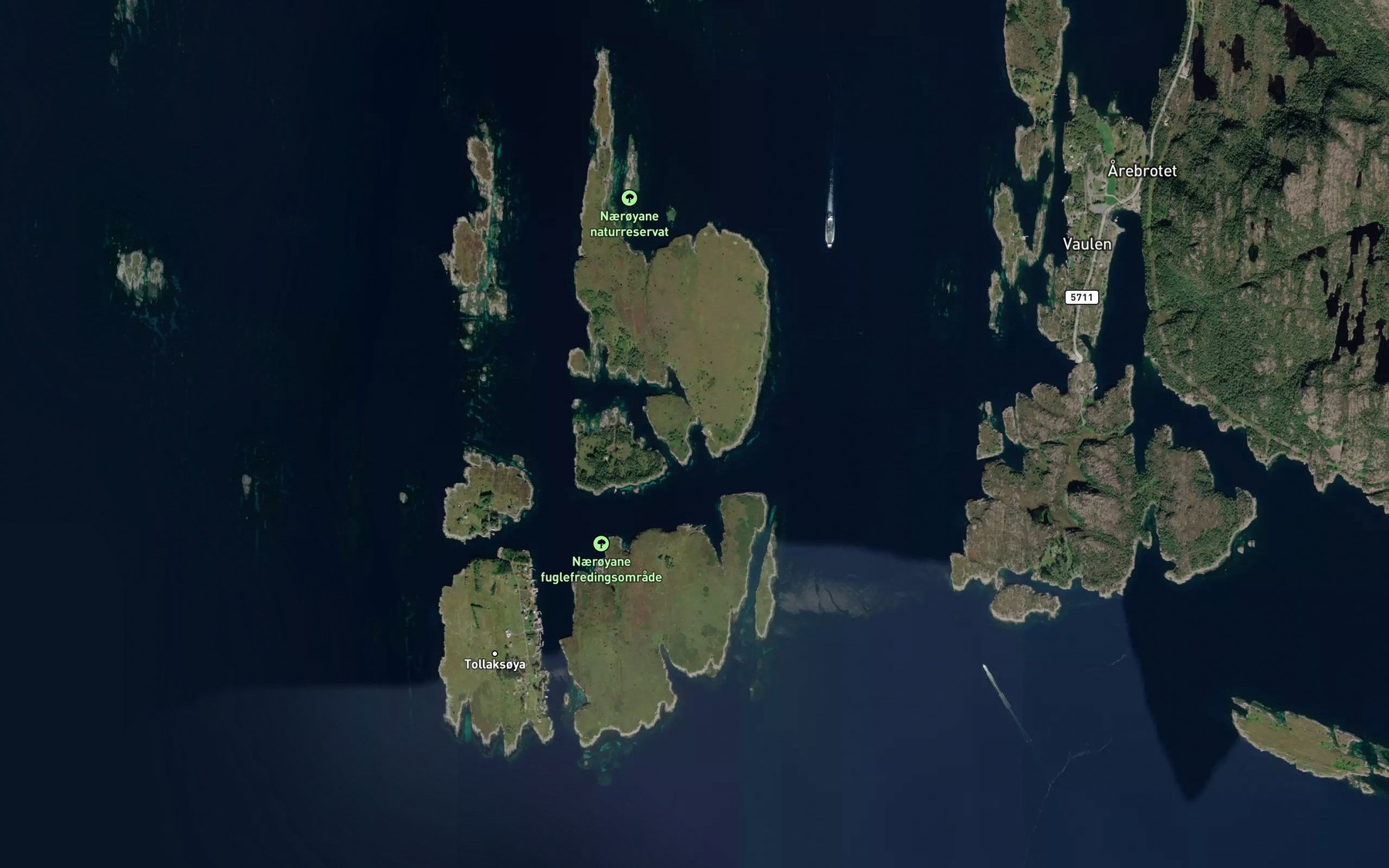Satellite map of the Saueklubbvagen
