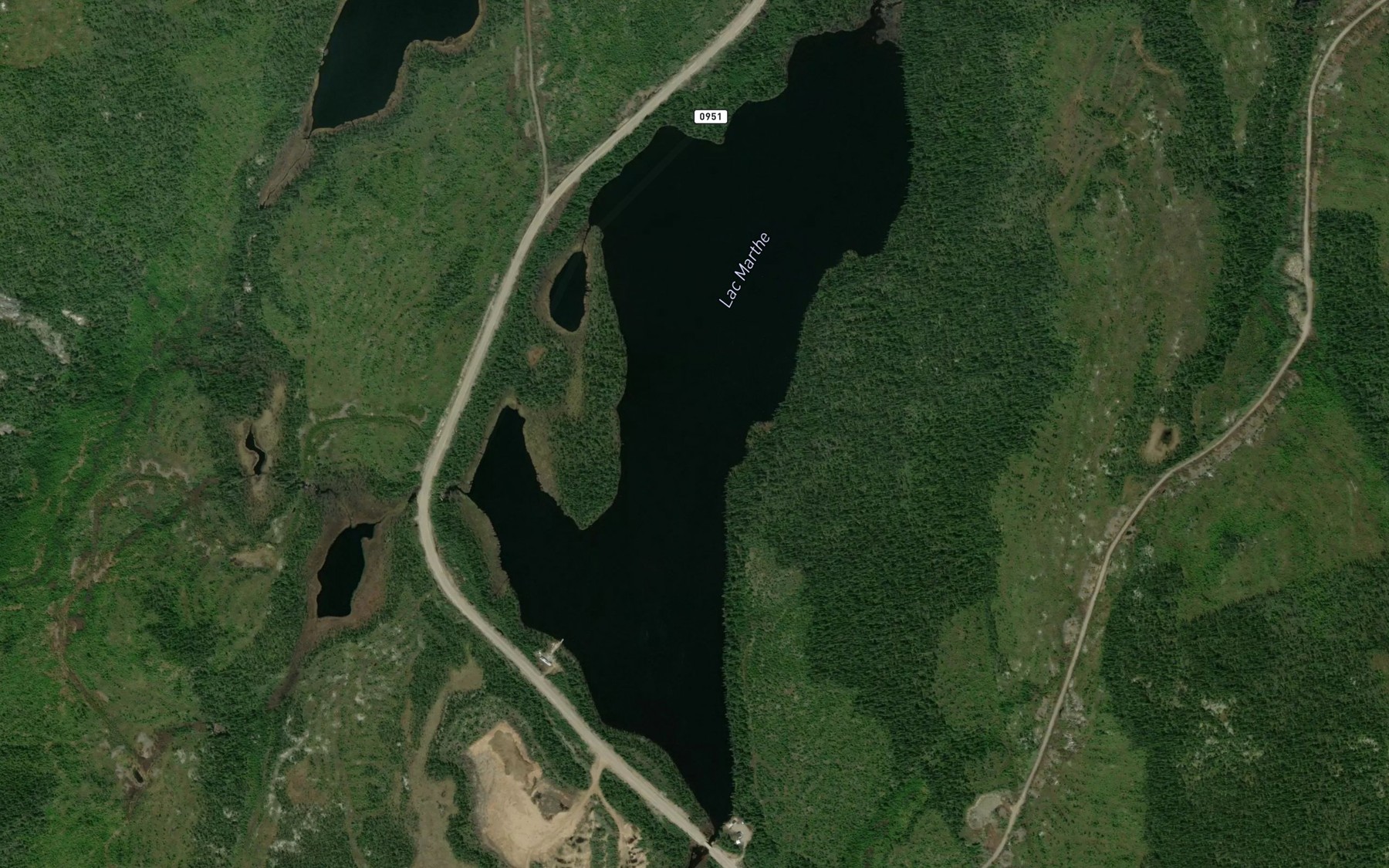 Satellite map of the Lac Marthe