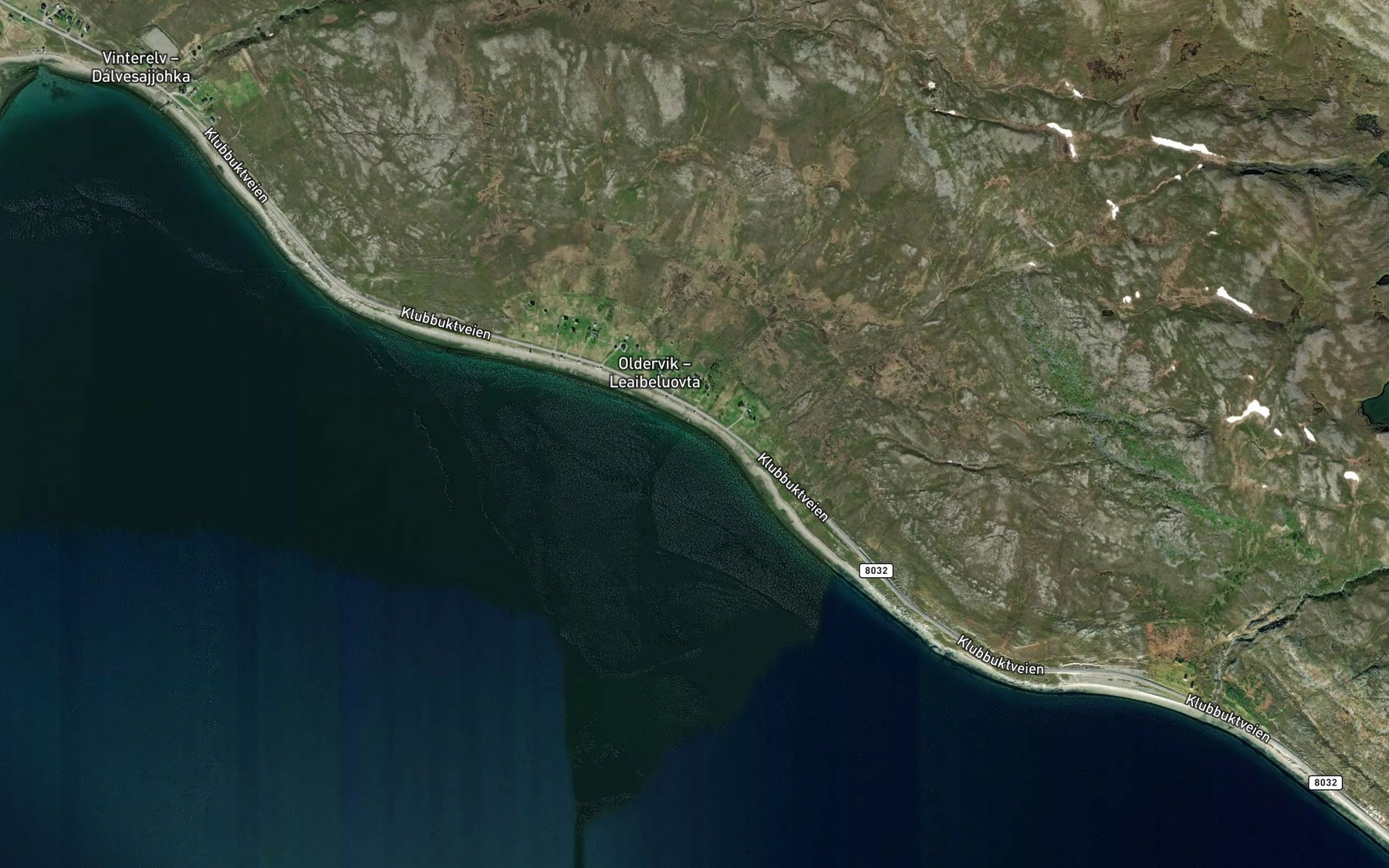 Satellite map of the Laeibeluokta