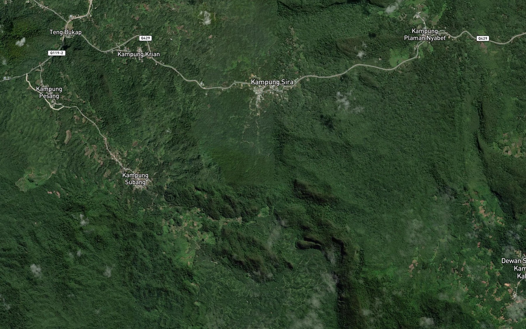 Satellite map of the Sungai Tirok