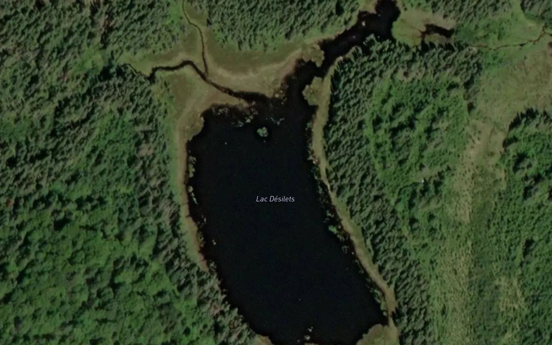 Satellite map of the Lac Desilets