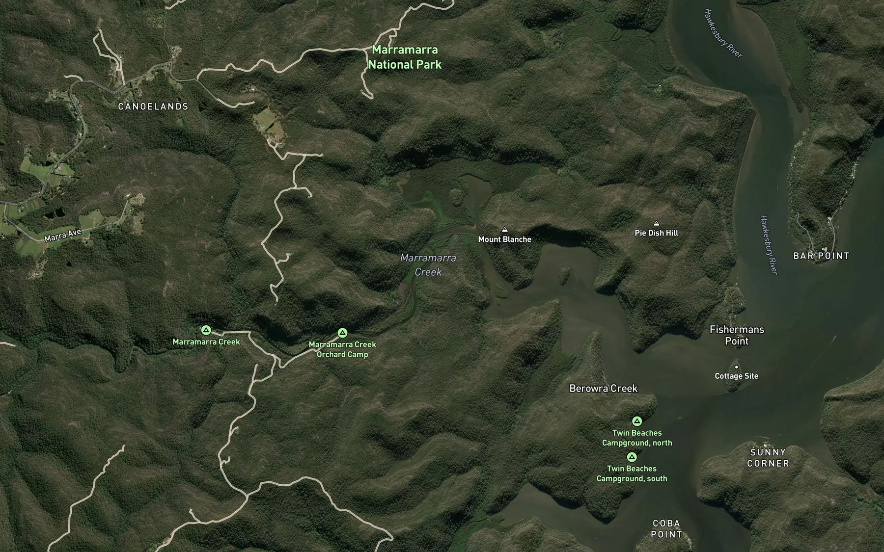 Satellite map of the Coolah Creek