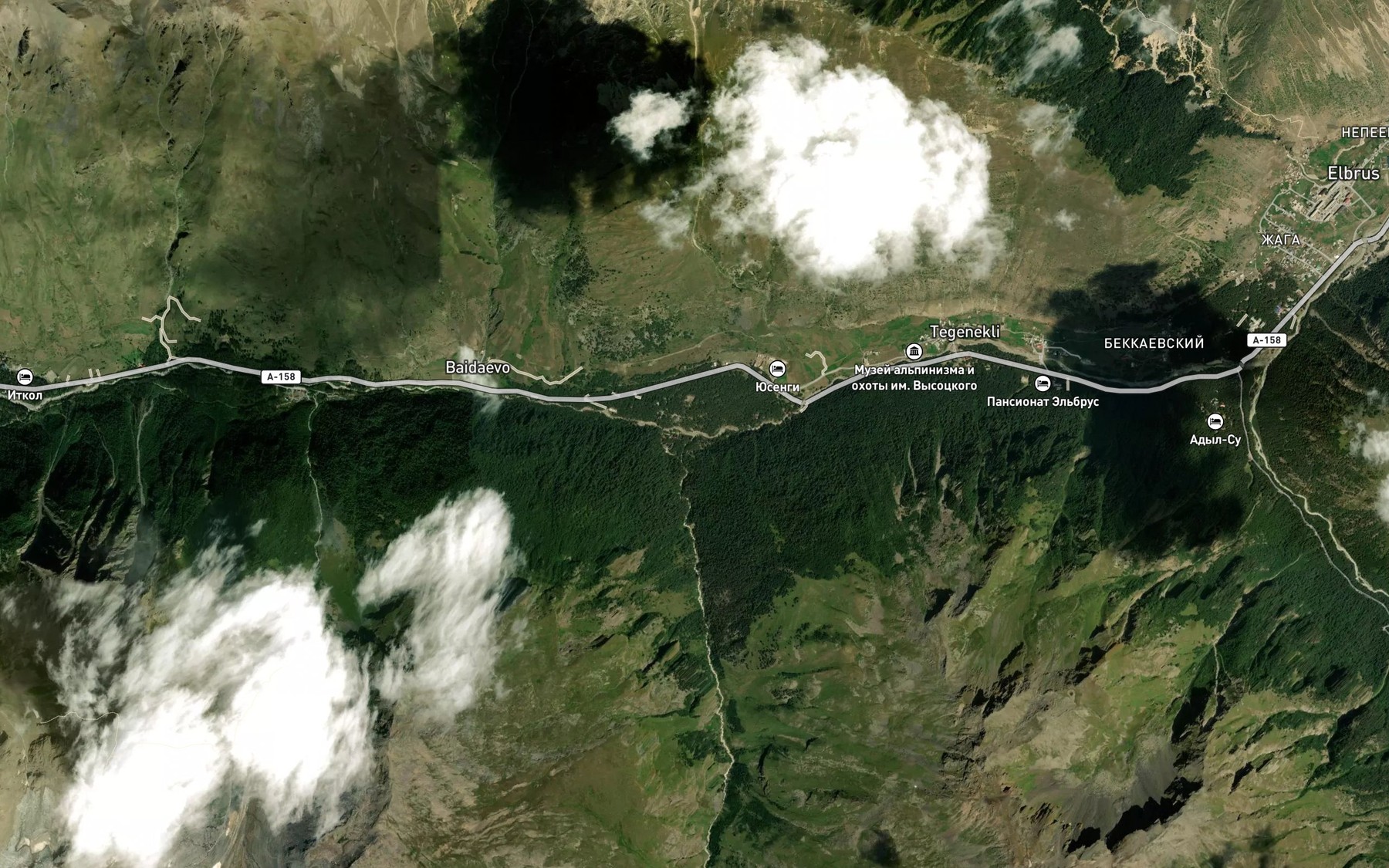 Satellite map of the Yusen'gi