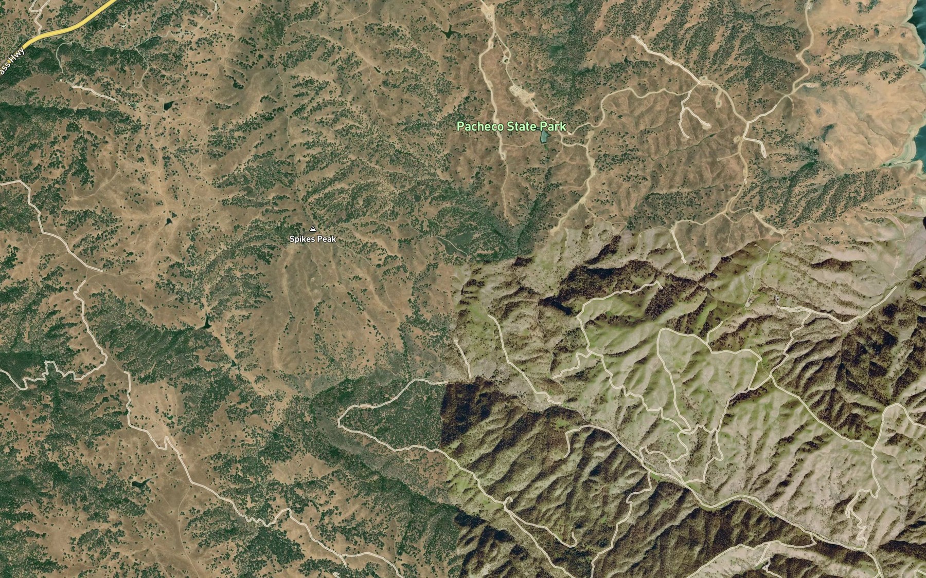 Satellite map of the Bear Hide Lake