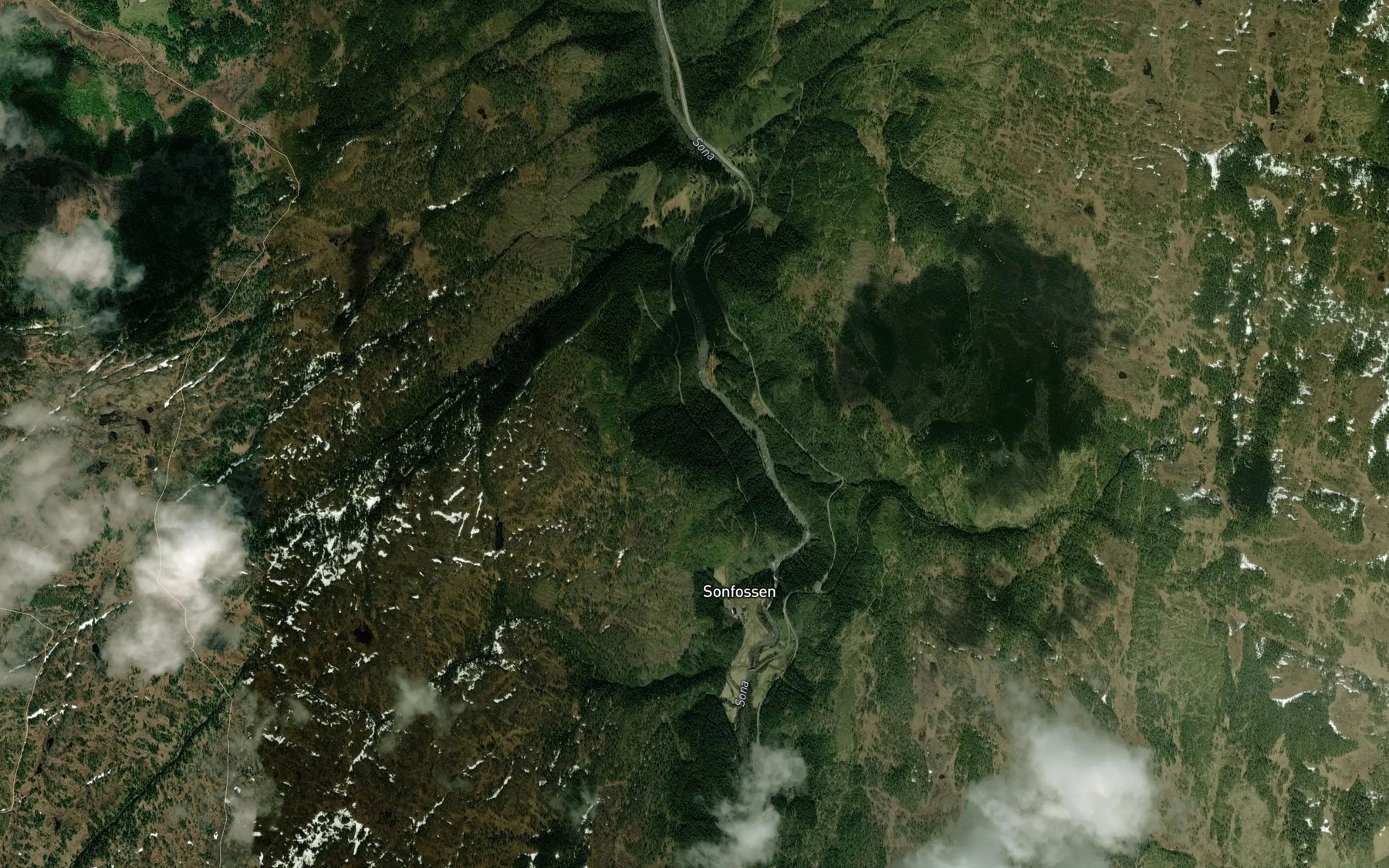 Satellite map of the Lysarbekken