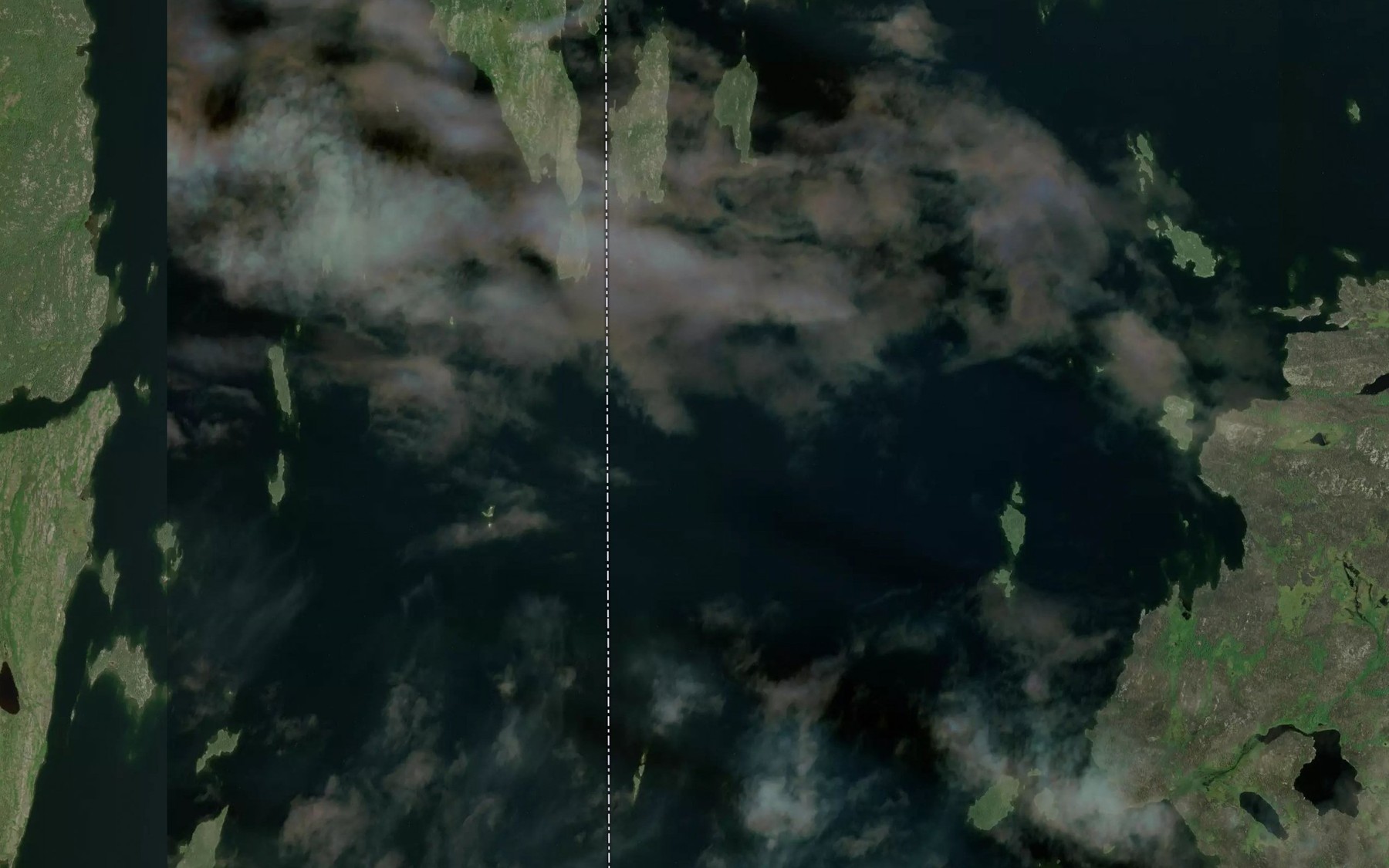 Satellite map of the Kamuchawie Lake