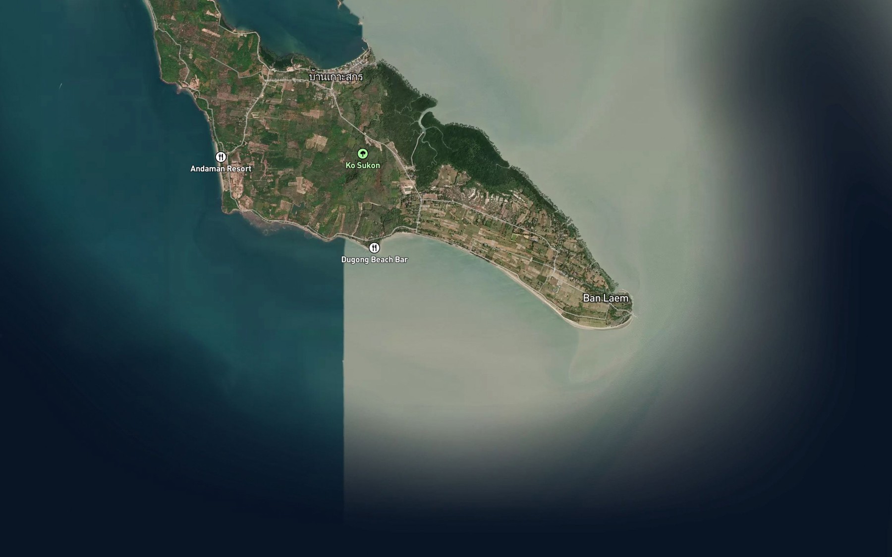 Satellite map of the Ao Ton Sai