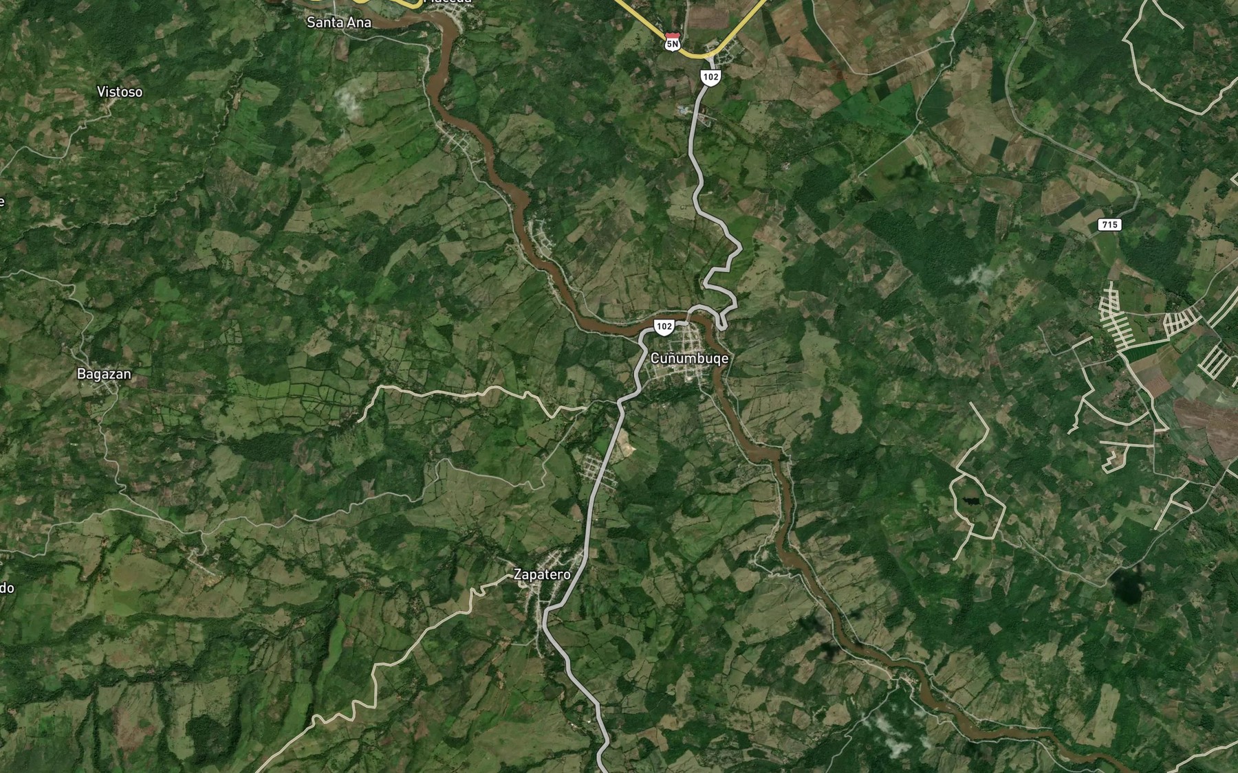 Satellite map of the Quebrada Bosalao