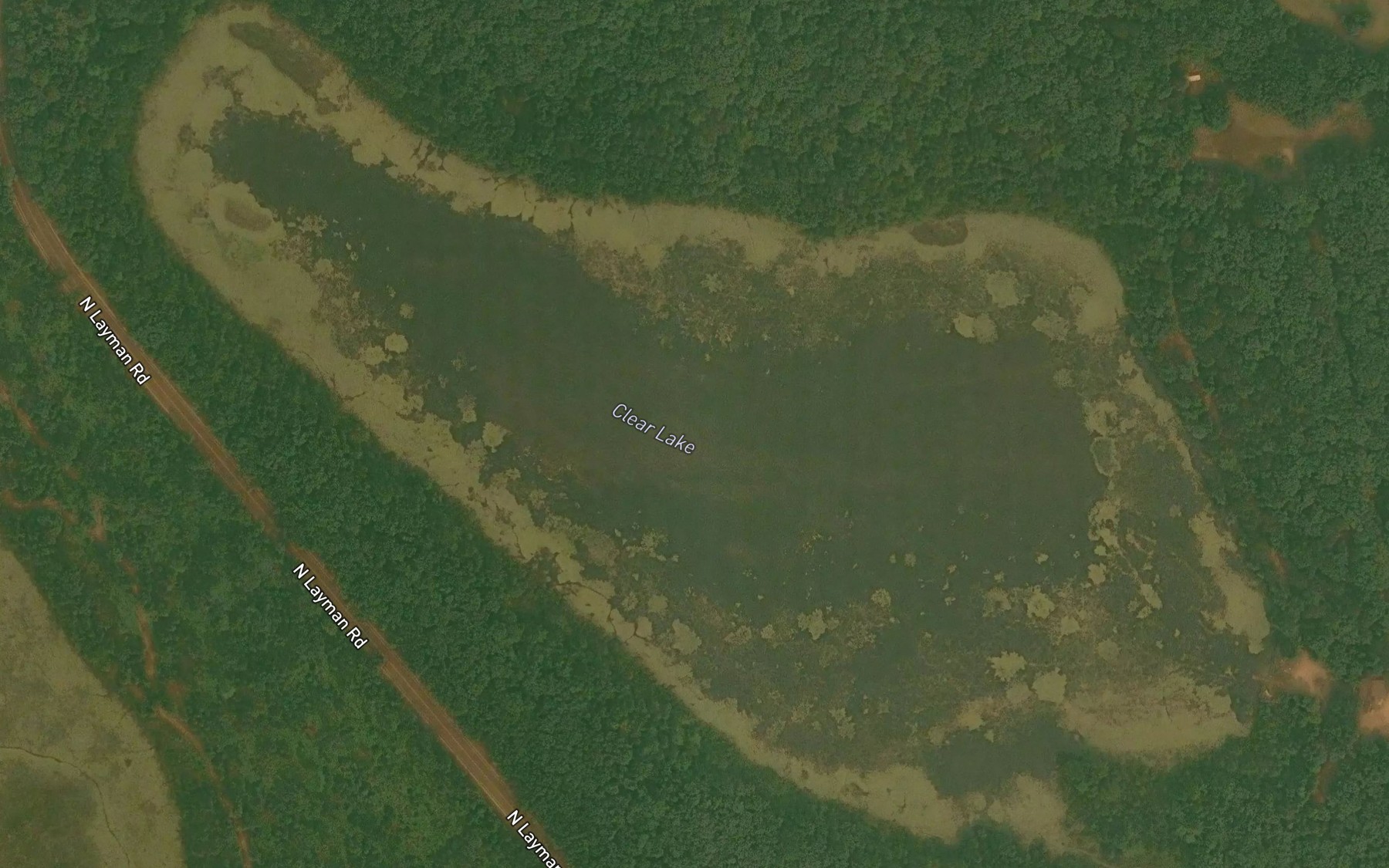 Satellite map of the Clear Lake