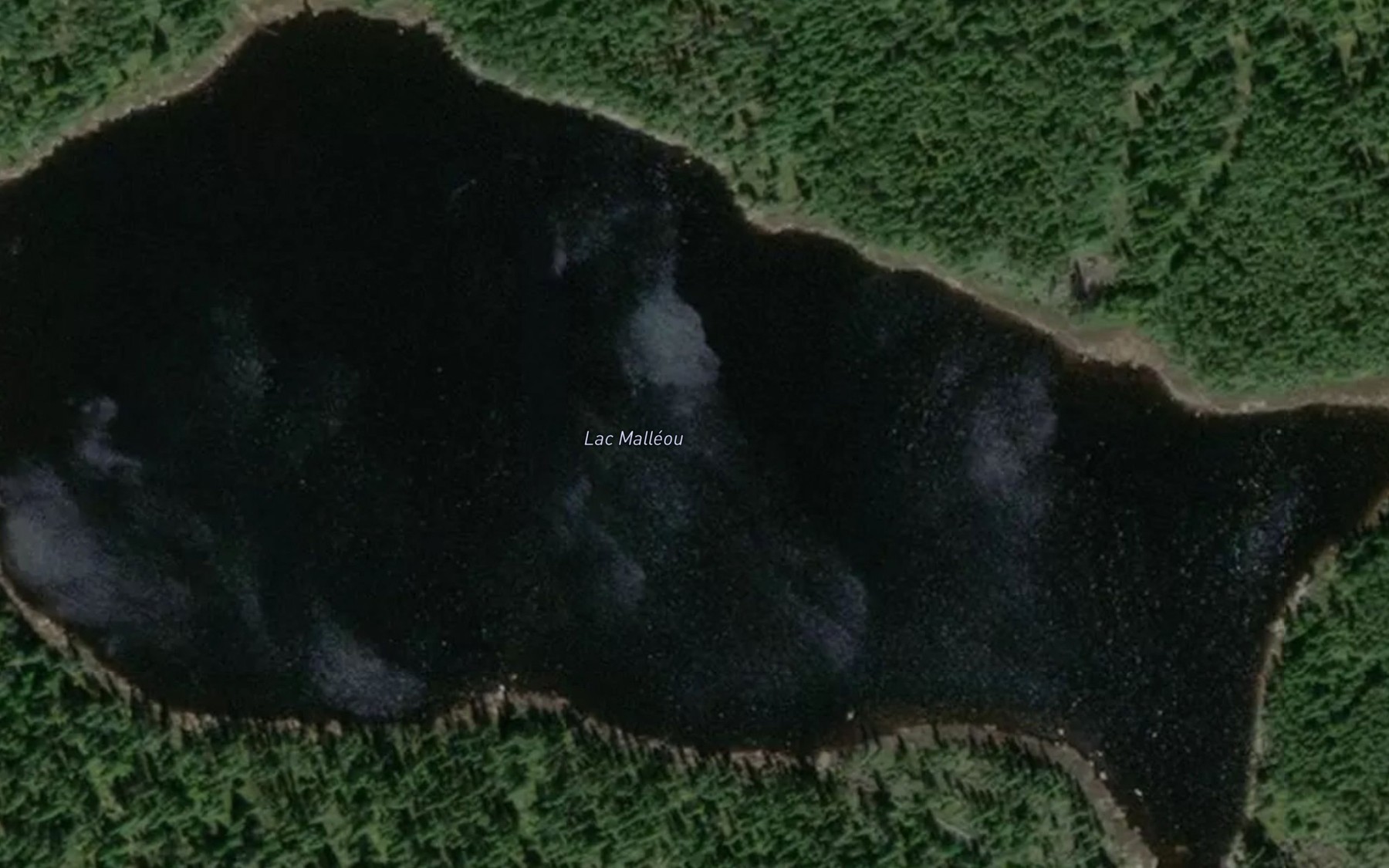 Satellite map of the Lac Malleou
