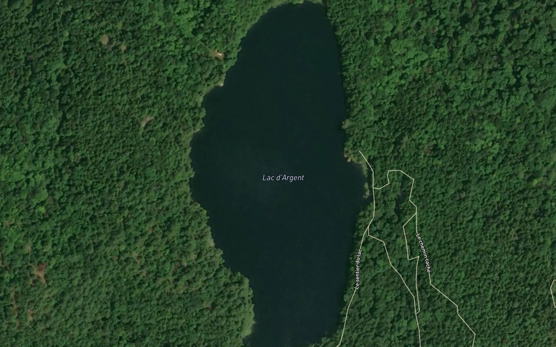 Satellite map of the Lac d'Argent