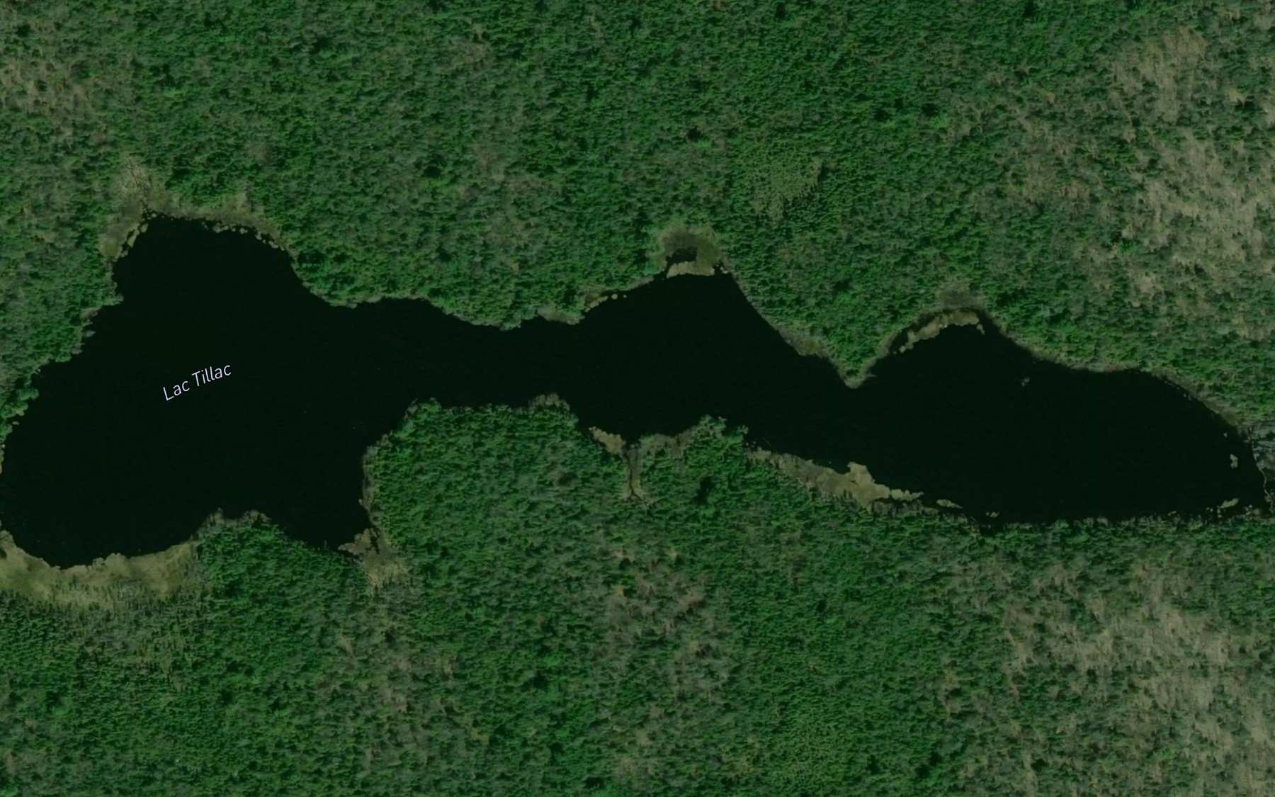 Satellite map of the Lac Tillac