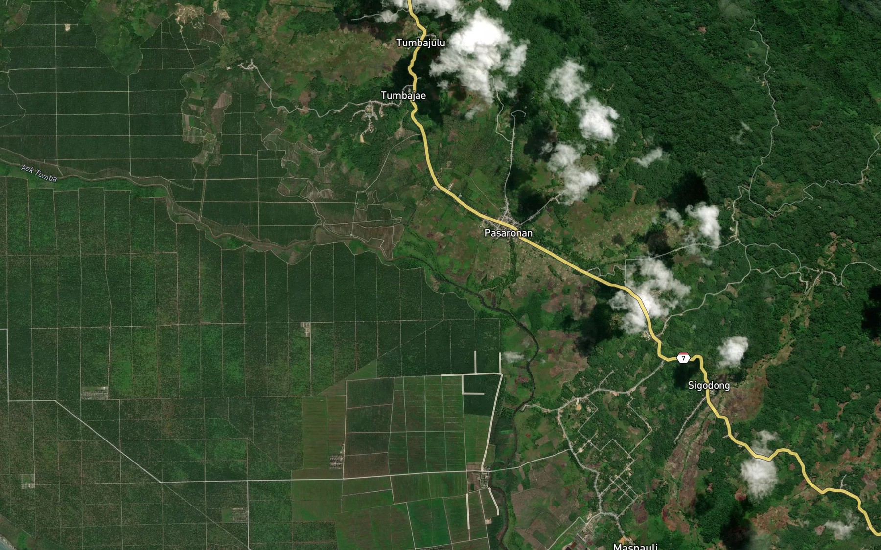 Satellite map of the Sungai Tumba