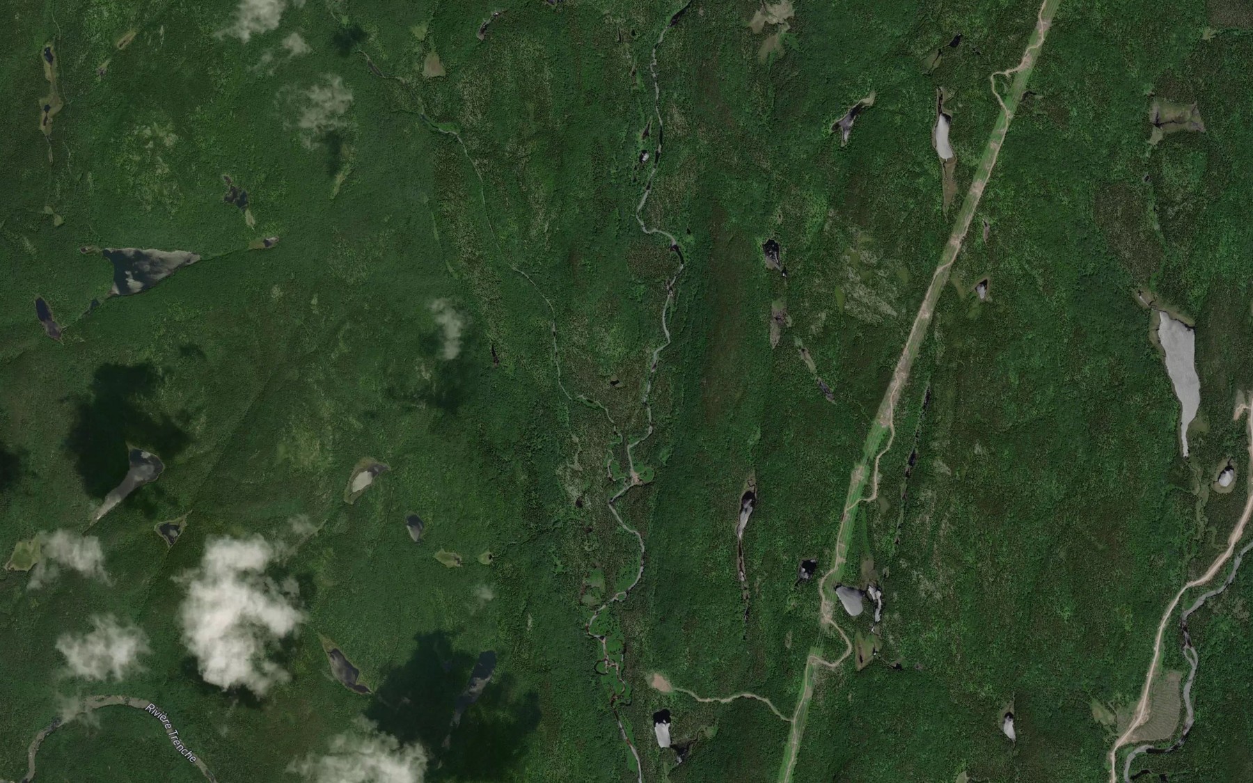 Satellite map of the Petite riviere Trenche Ouest