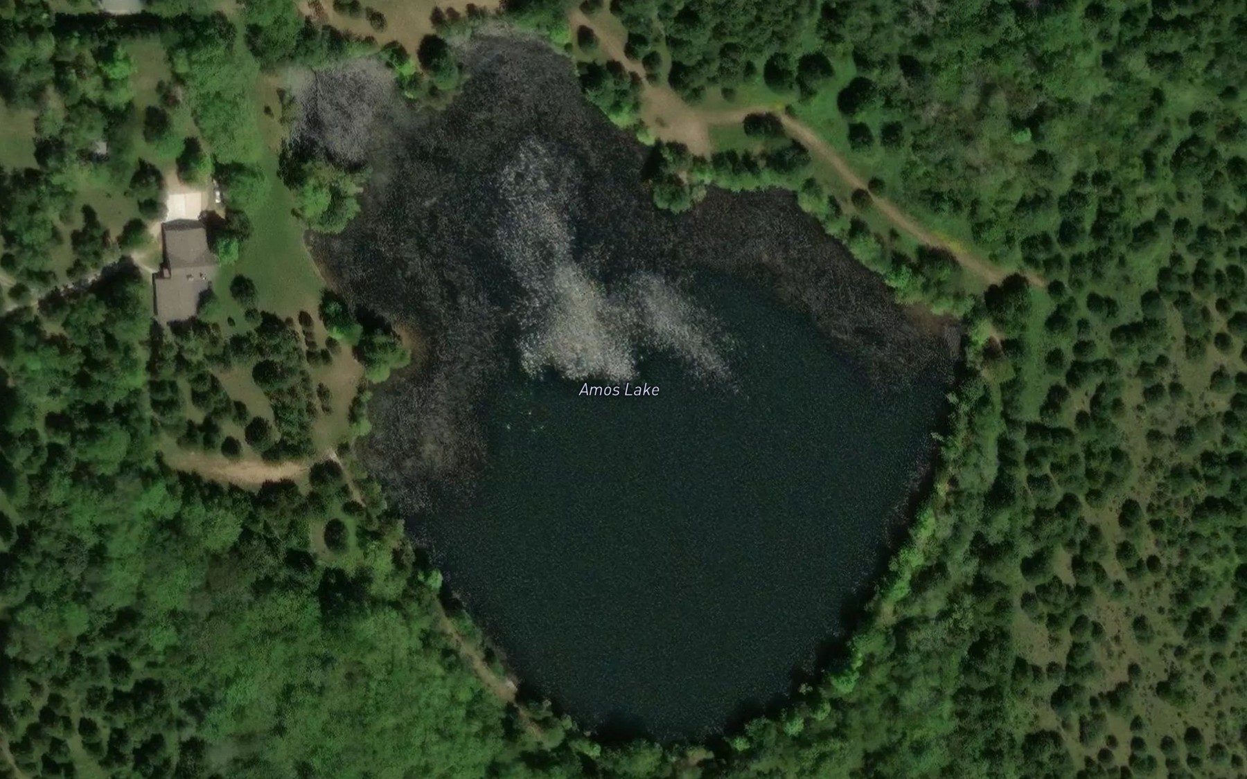 Satellite map of the Amos Lake