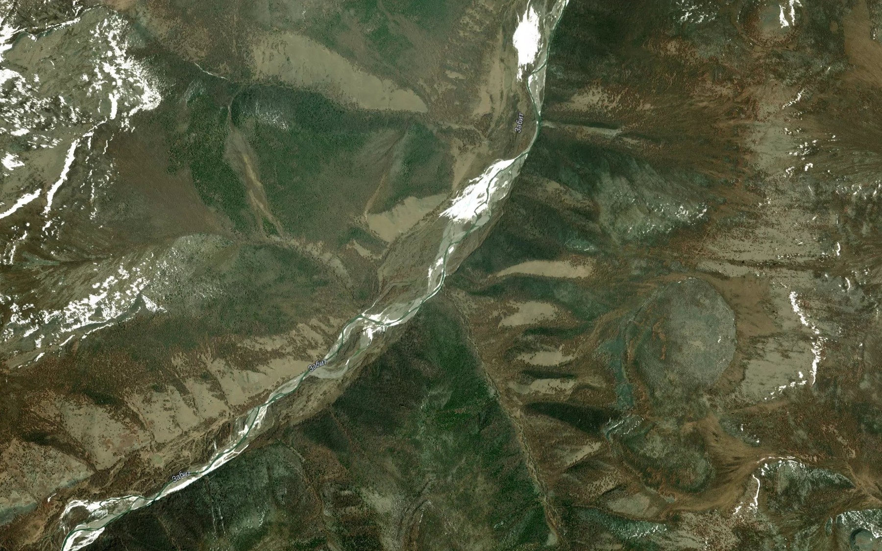 Satellite map of the Khushatay-Zhalga