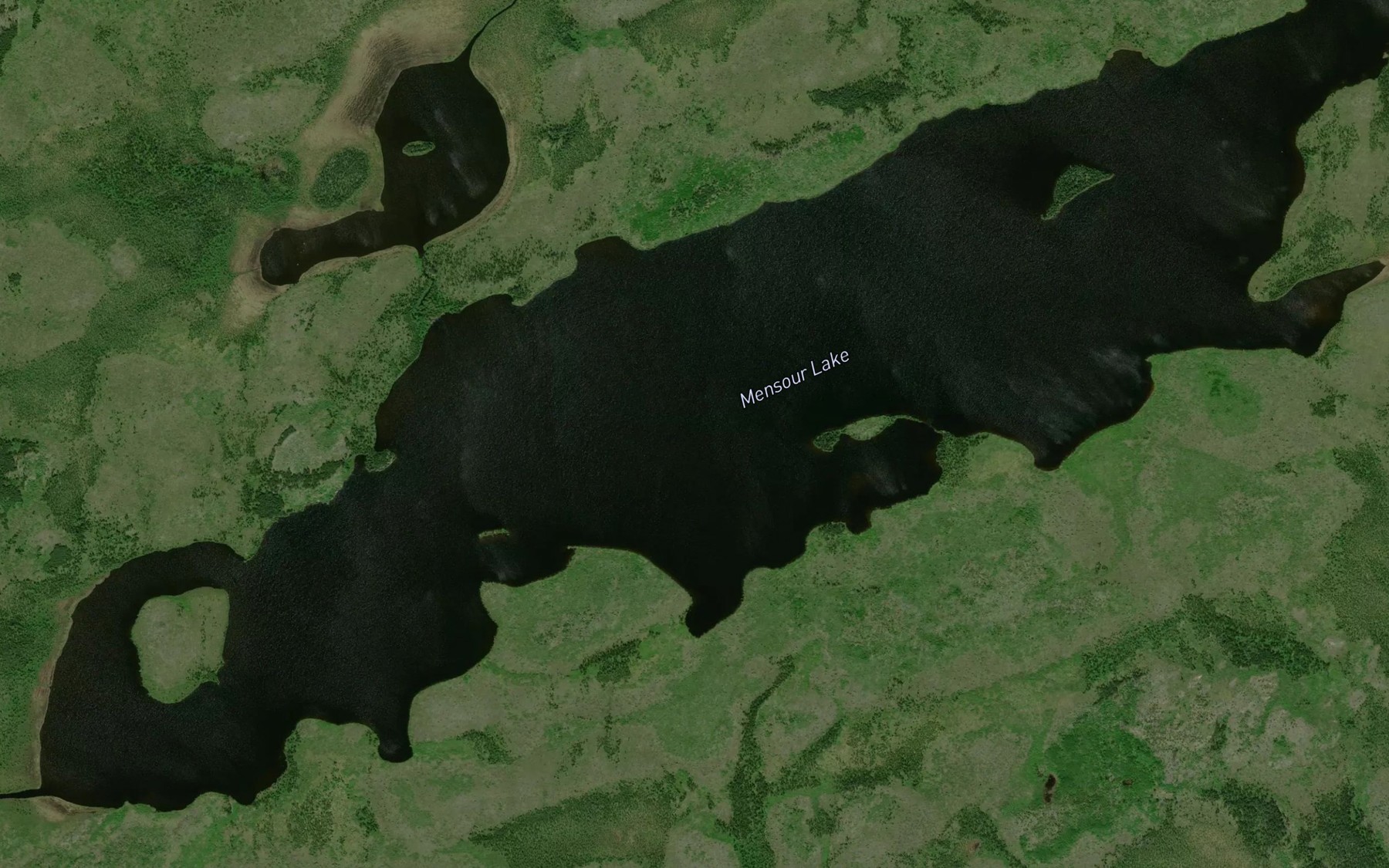 Satellite map of the Mensour Lake