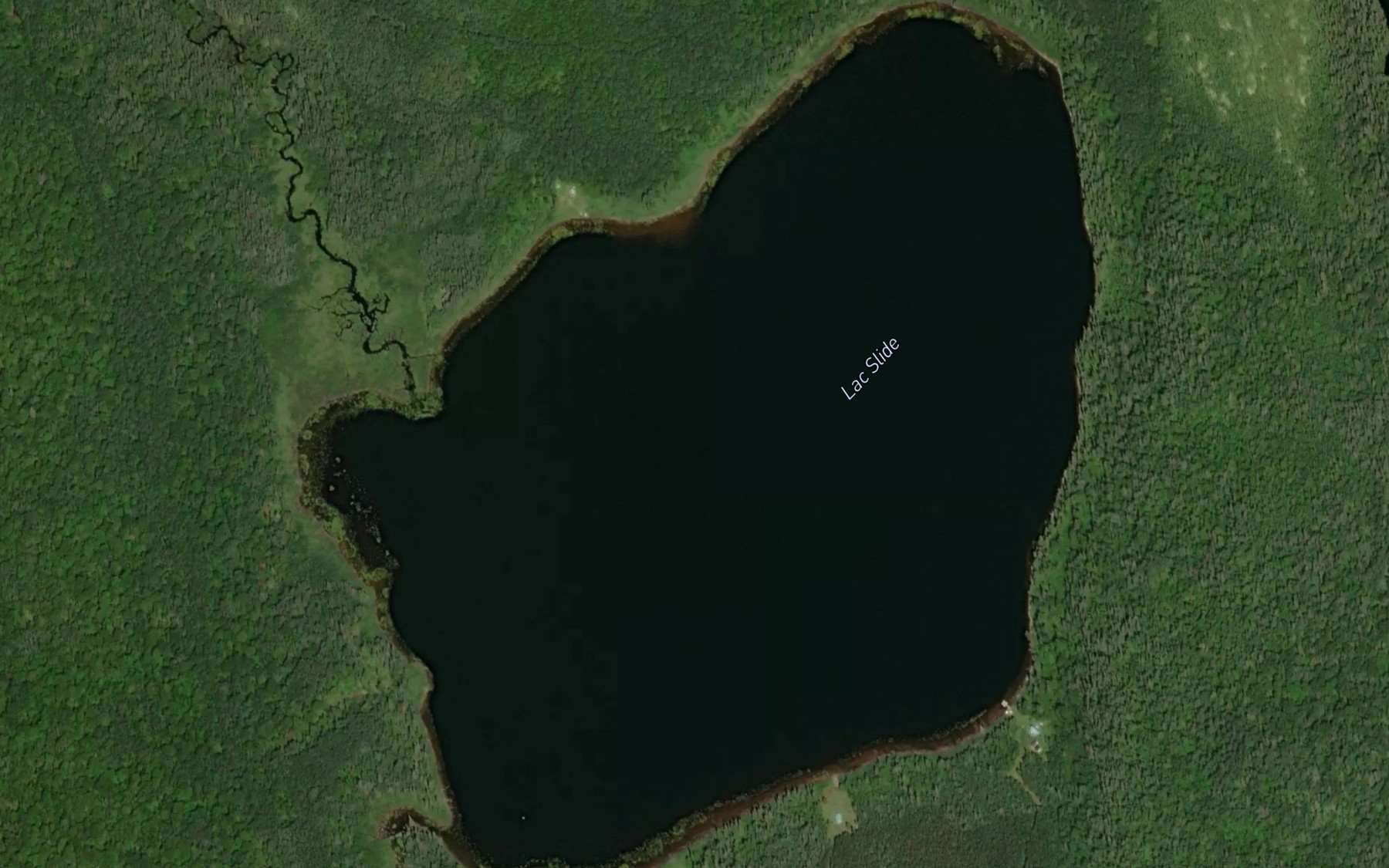 Satellite map of the Lac Slide