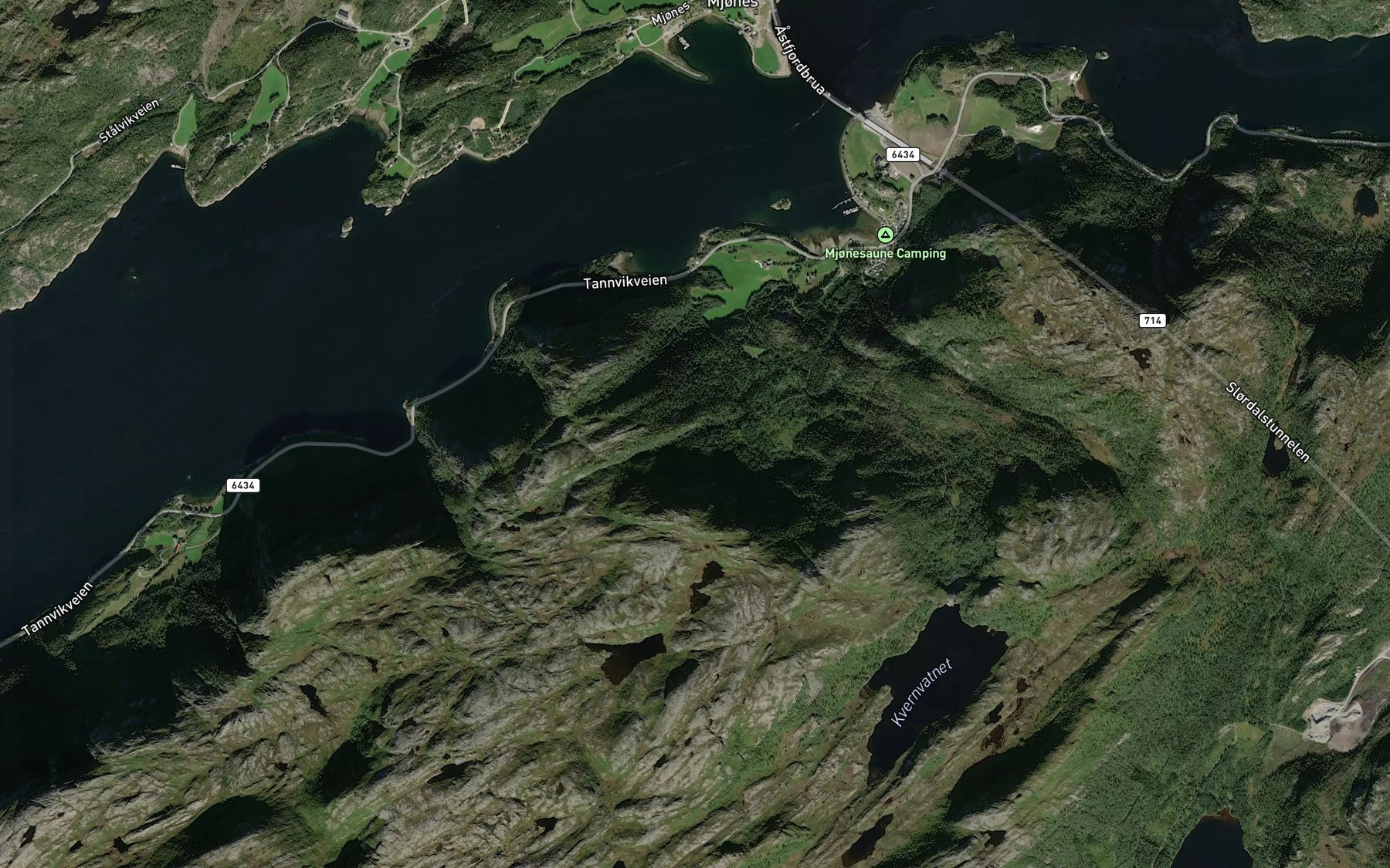 Satellite map of the Sorbekken