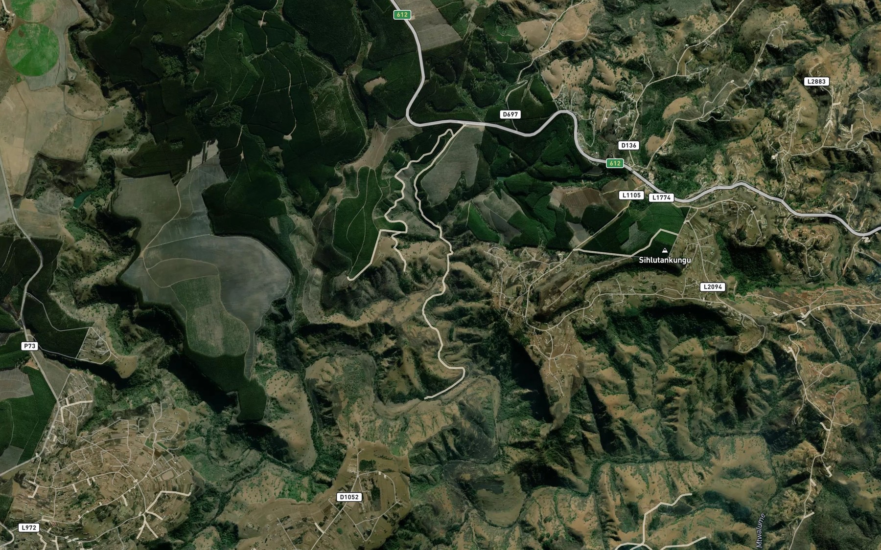 Satellite map of the Nhlosana