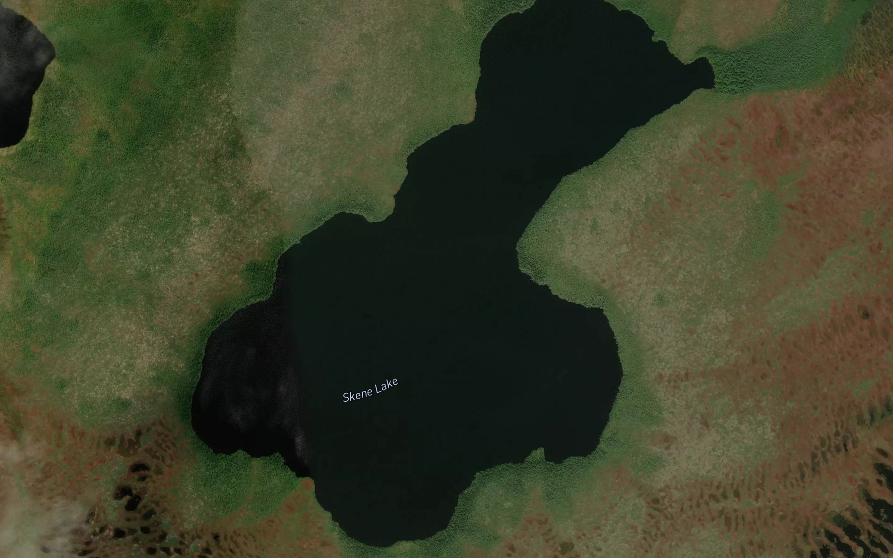 Satellite map of the Skene Lake