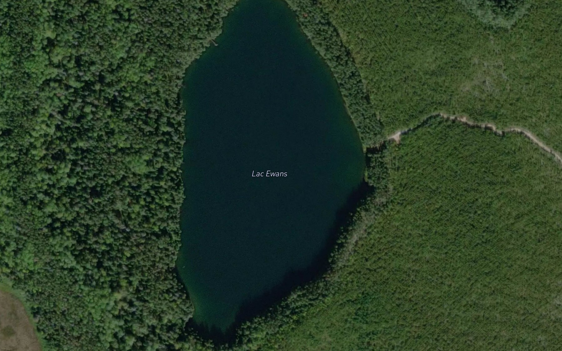 Satellite map of the Lac Ewans