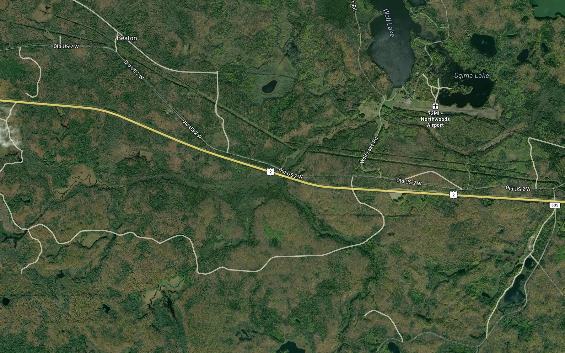Satellite map of the Marathon Creek